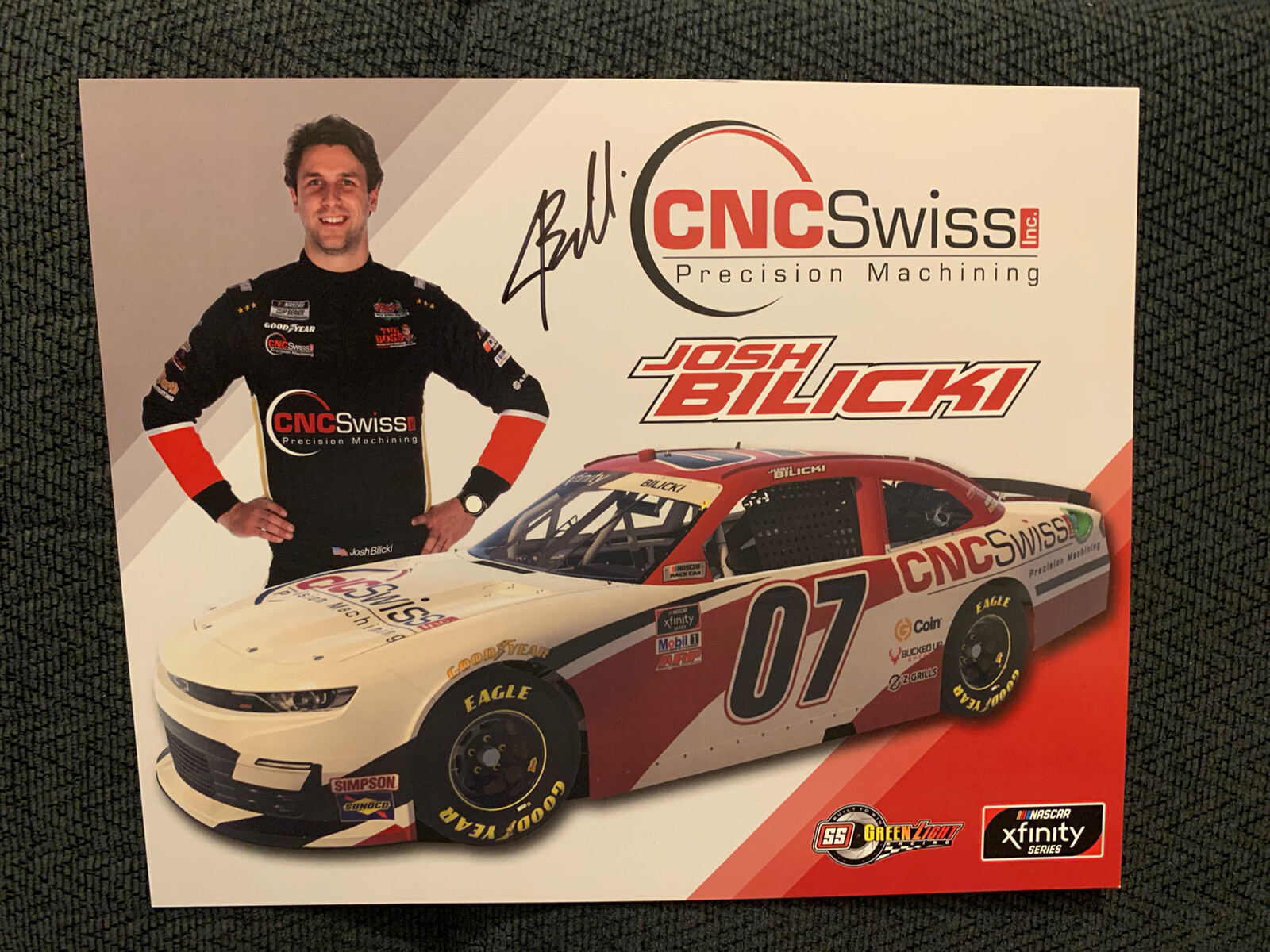Josh Blicki Signed Promo Hero Card Nascar Autographed 2021 Xfinity

