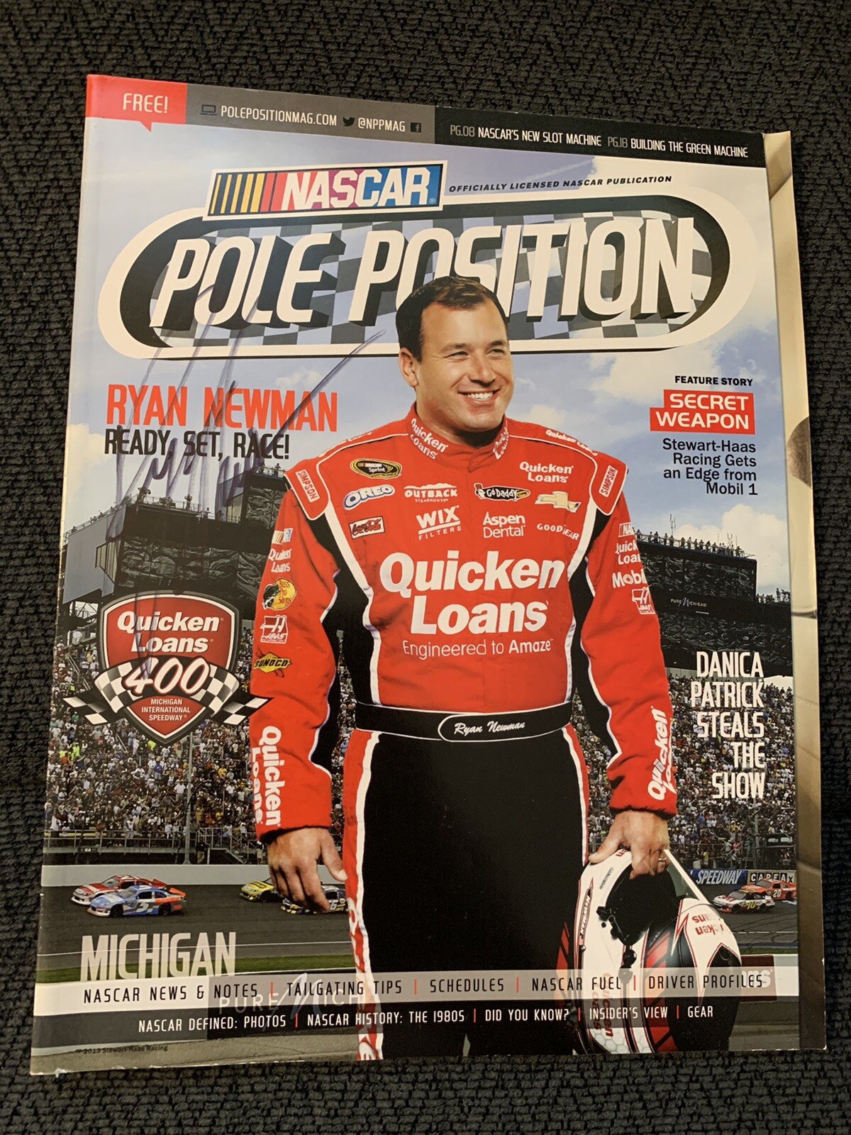 Autographed Ryan Newman Signed Pole Position Magazine NASCAR
