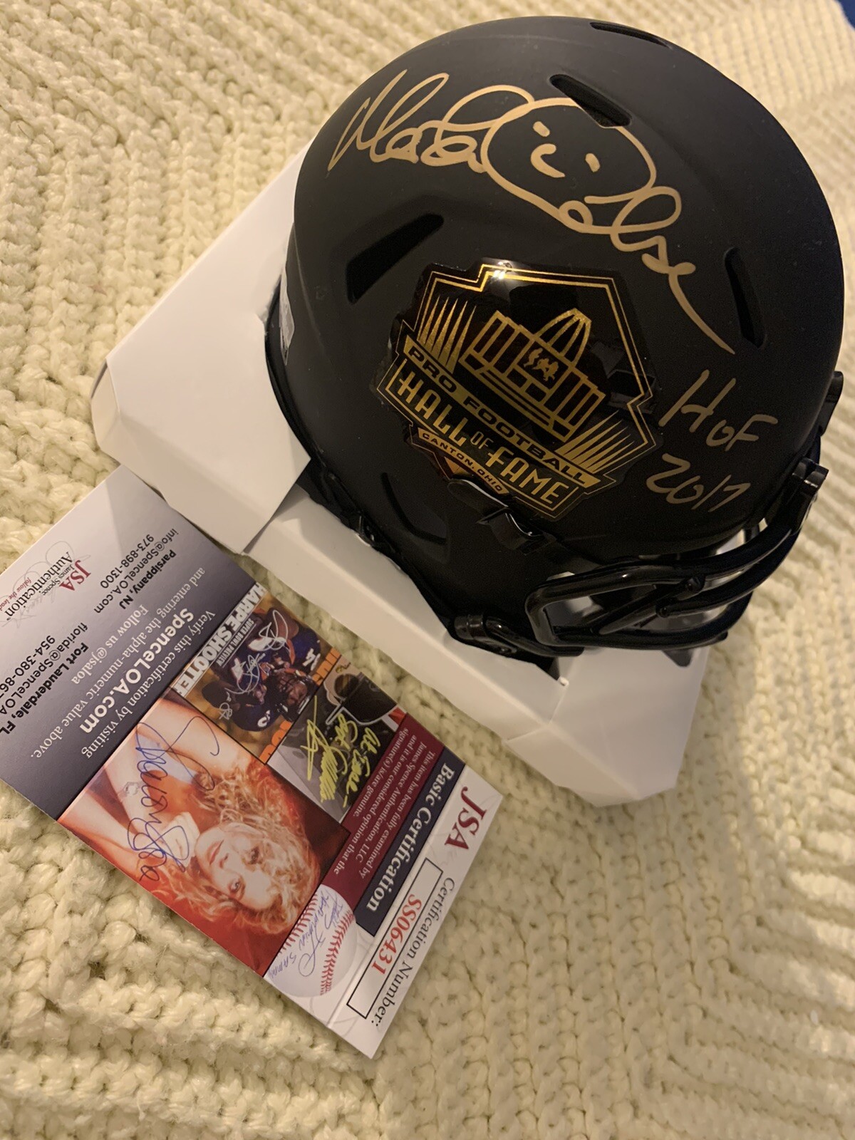 Morten Andersen Signed Mini Helmet Hall Of Fame JSA Authentication COA
