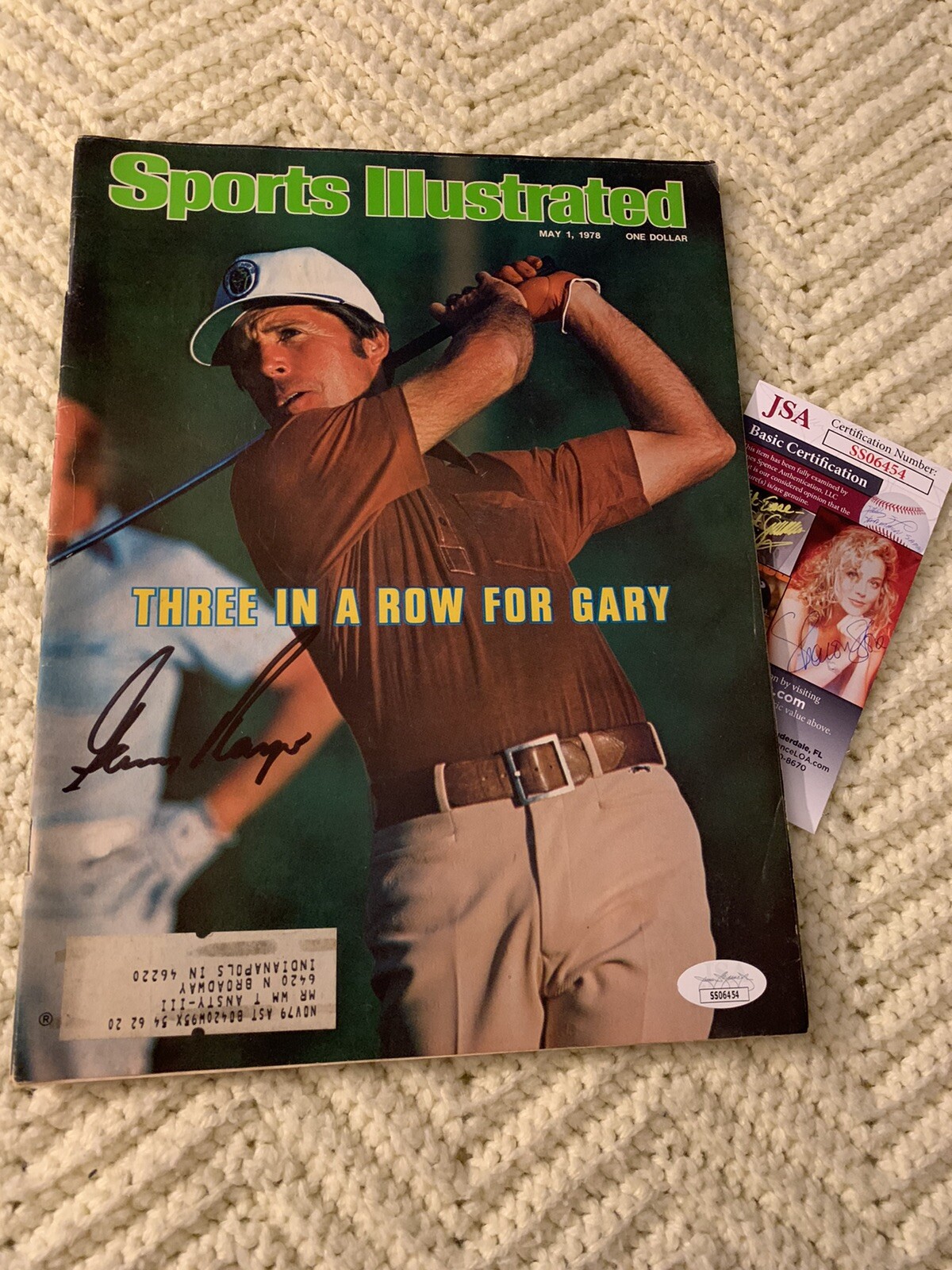 Gary Player signed Sports Illustrated JSA Authentication COA
