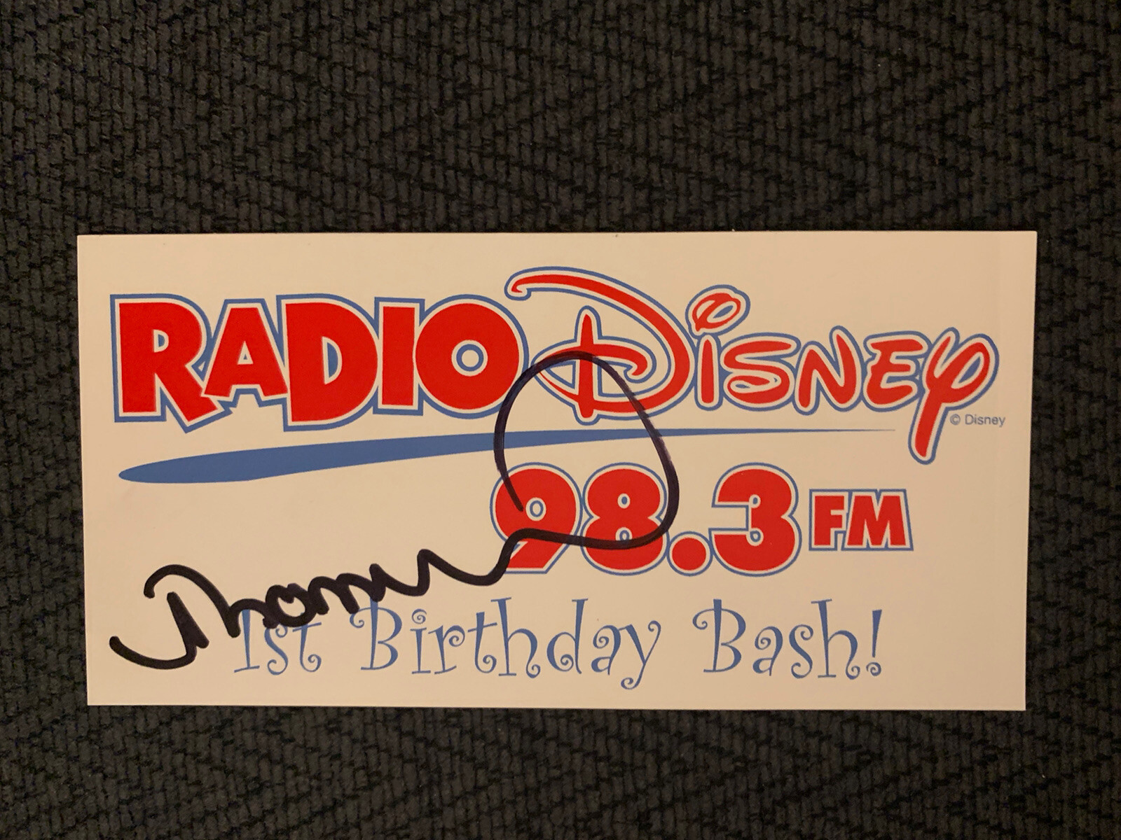 Lil Romeo Signed Radio Disney Unused Sticker Autographed
