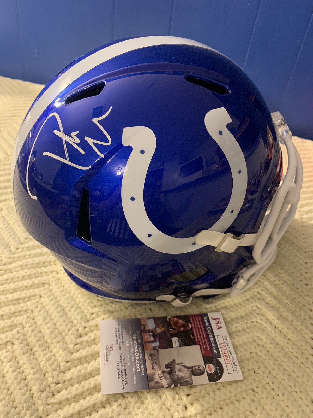 Pat McAfee Signed Full Size Helmet Indianapolis Colts F/S JSA Authentication COA
