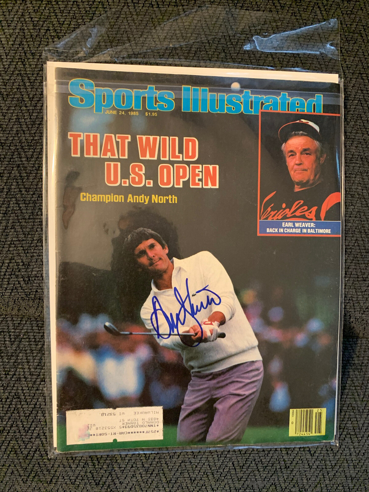 Andy North Signed Sports Illustrated Magazine Autographed
