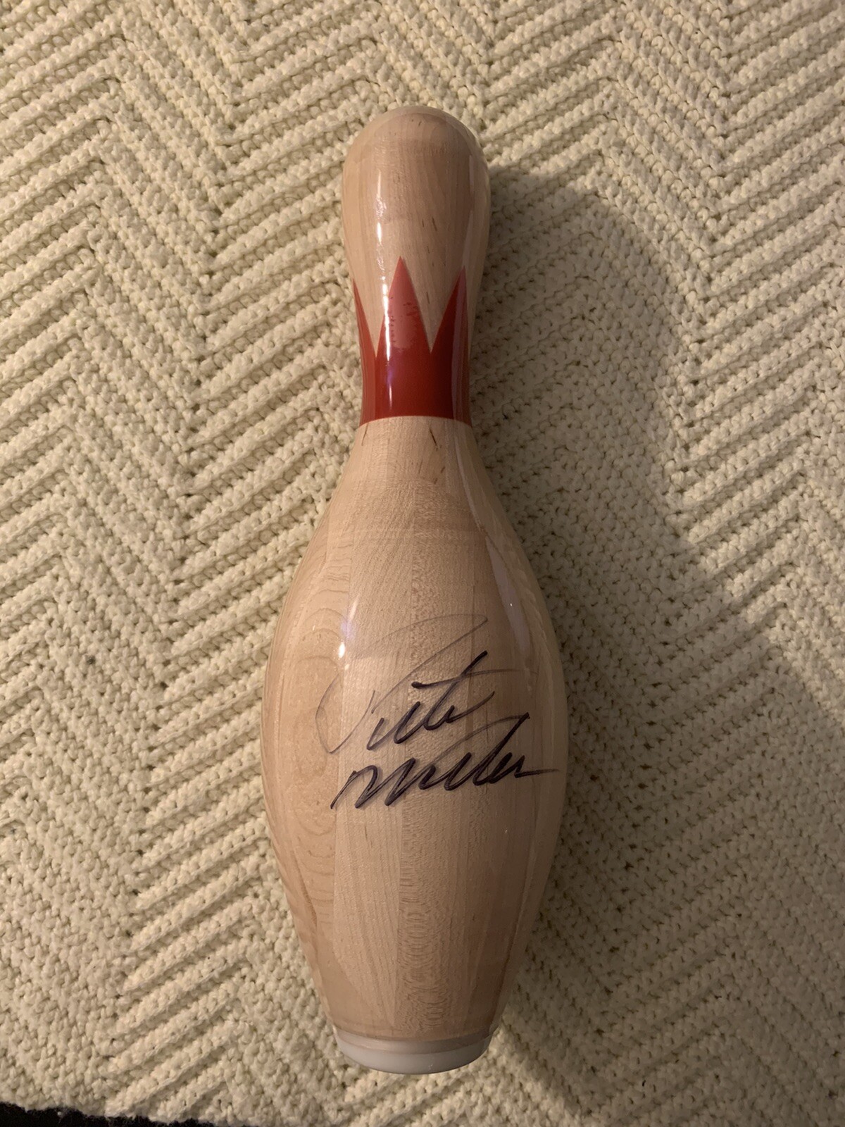 Pete Weber Brunswick PBA Signed Unused Bowling Pin Autographed Unique
