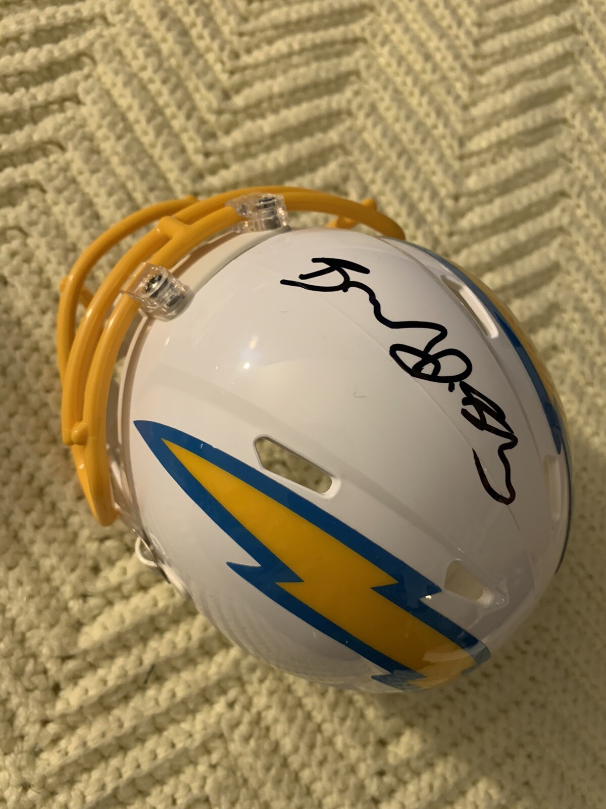 Coach Brandon Staley Signed Mini Helmet Autographed Los Angeles Chargers
