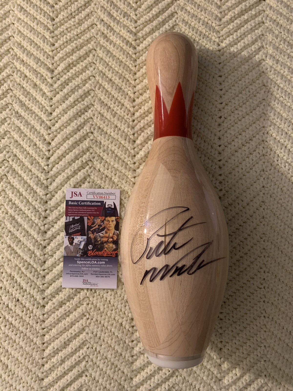 Pete Weber Brunswick PBA Signed Unused Bowling Pin JSA Authentication COA

