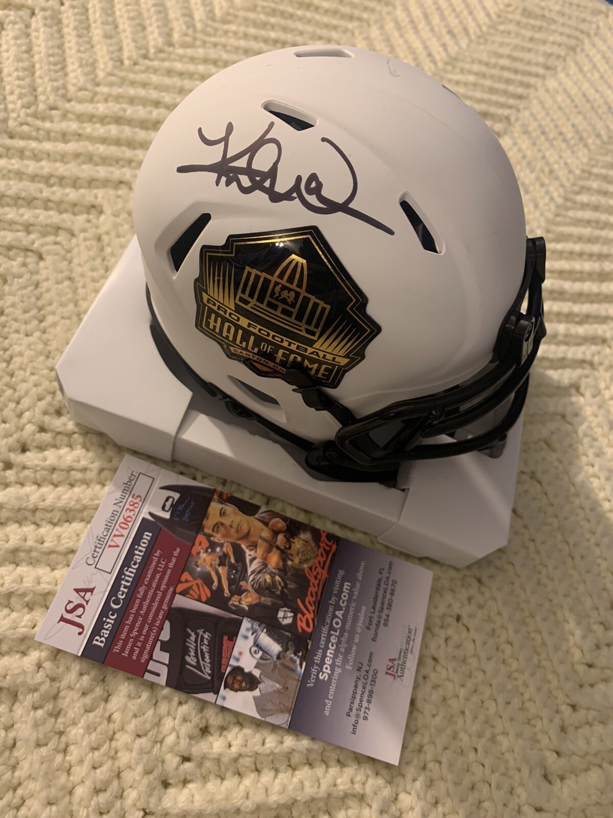Kurt Warner Signed Mini Helmet JSA Authentication COA Pro Football Hall Of Fame
