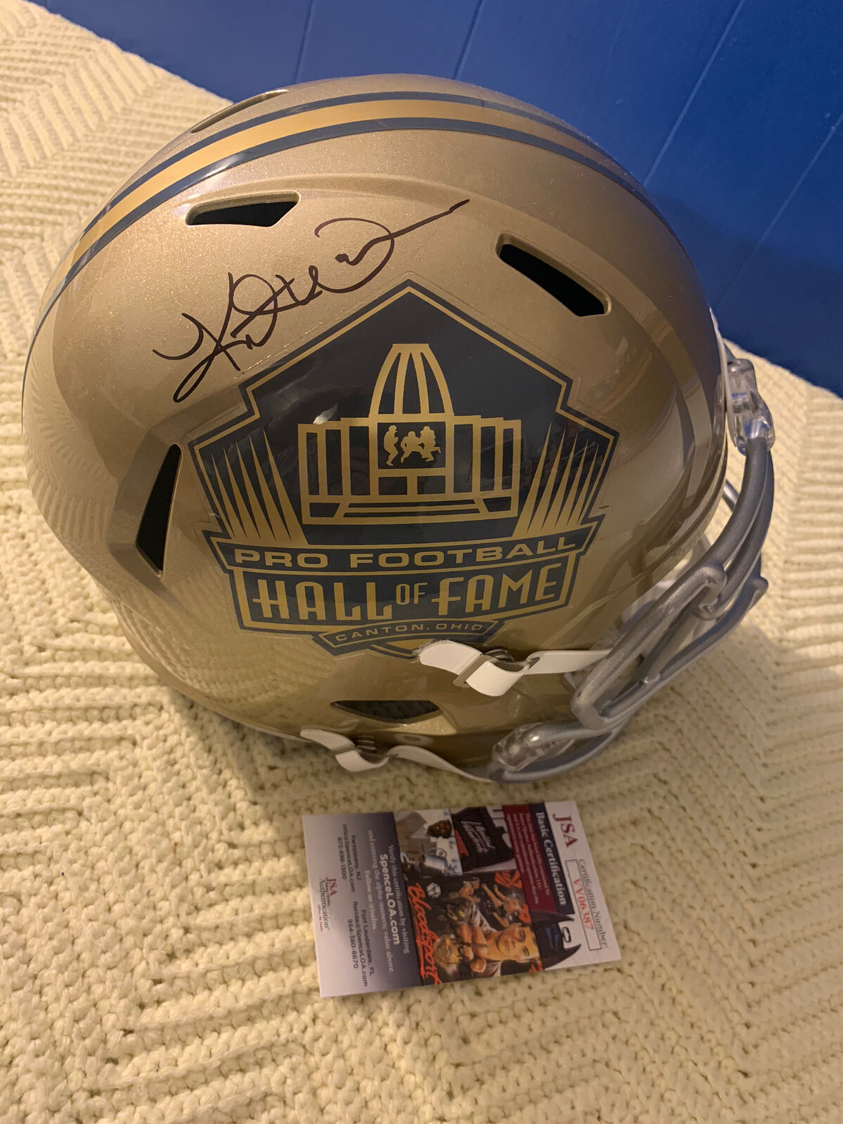 Kurt Warner Signed Full Size Helmet F/S JSA Authentication COA Pro Football HOF
