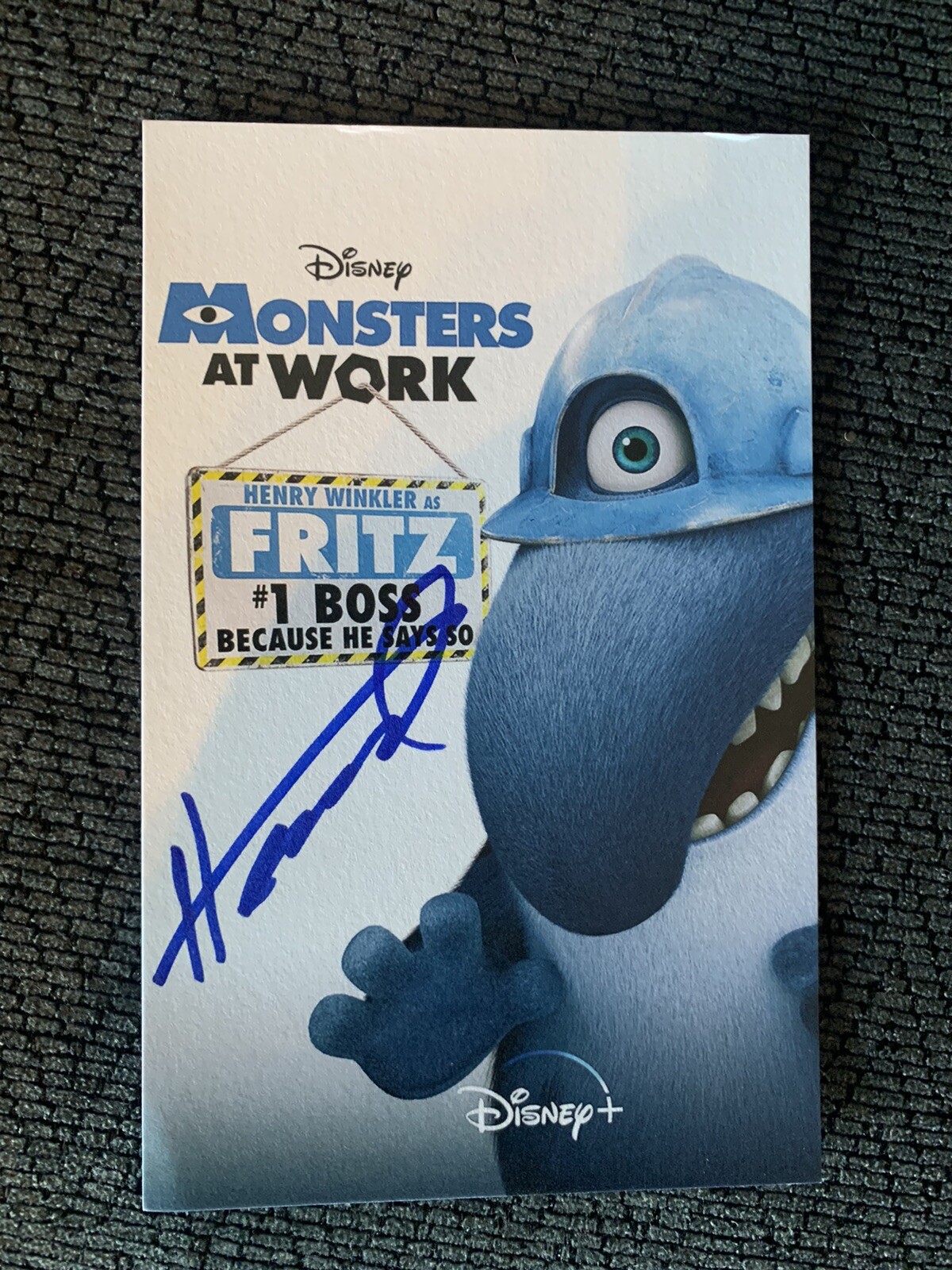 Henry Winkler SIGNED Postcard Size Monsters At Work Promo Card Autographed

