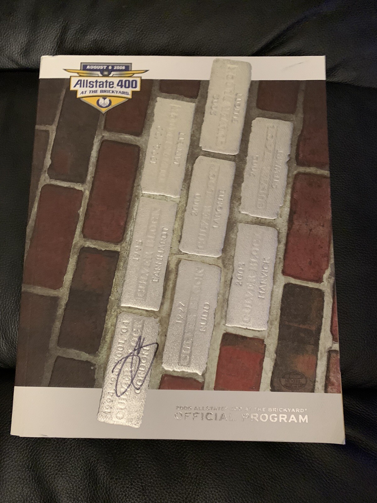 2006 Brickyard 400 Program Signed By Winner Jimmie Johnson Autographed Nascar
