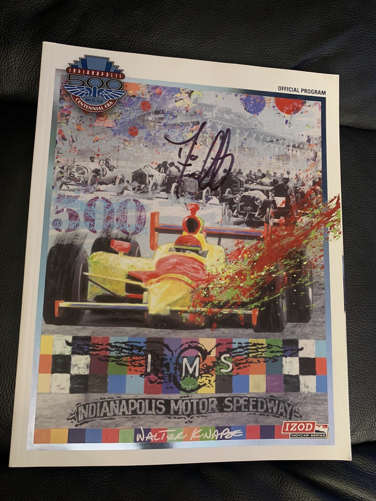 2010 Indy 500 Program Signed By Winner Dario Franchitti Autographed Indianapolis
