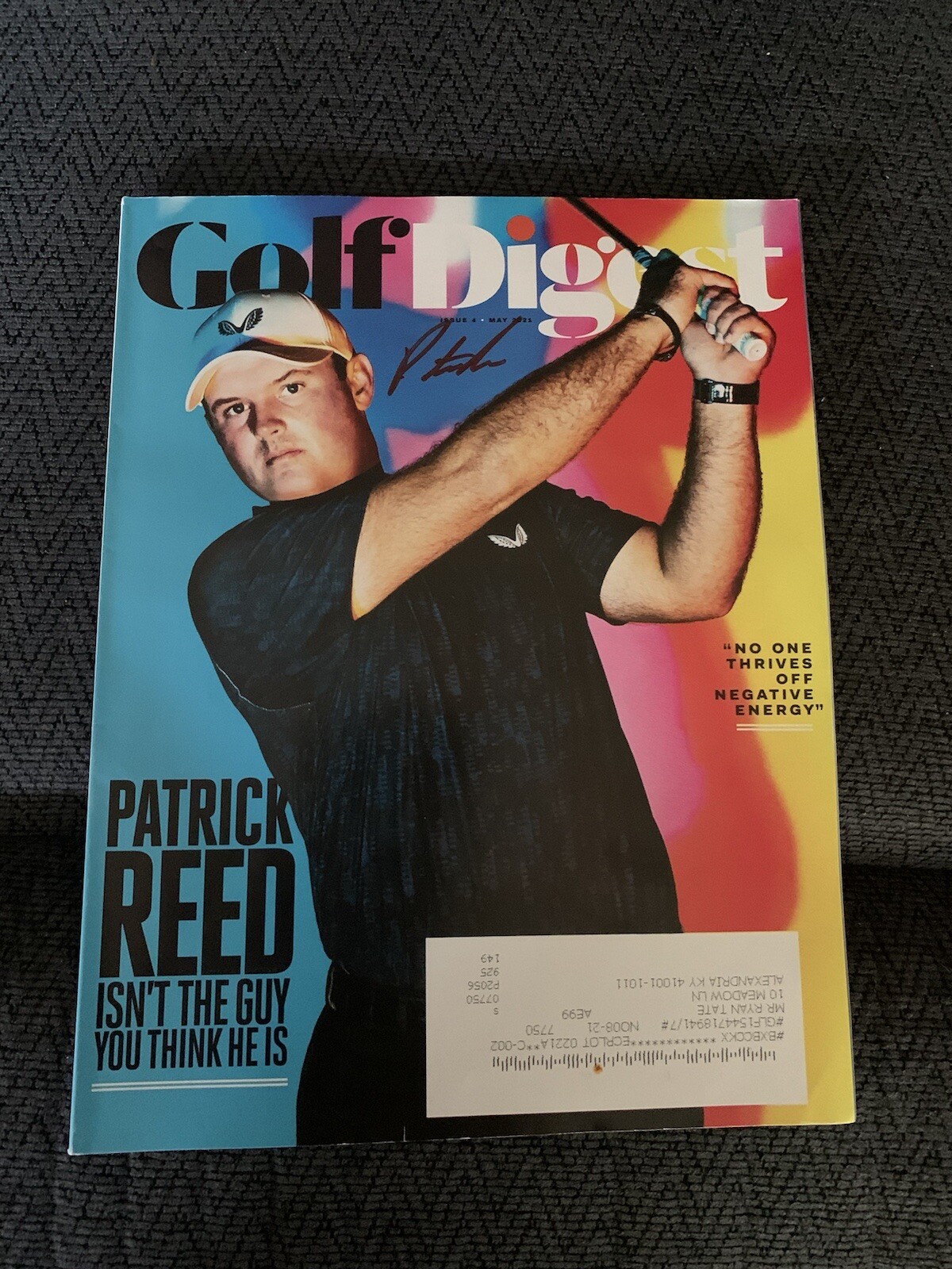 Patrick Reed Autographed Magazine Signed PGA Golf Autographed
