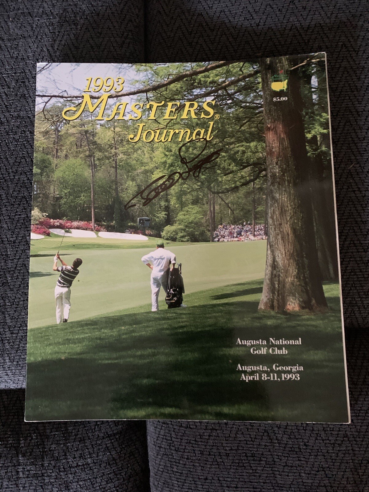Bernhard Langher Autographed Magazine Signed PGA Golf 1993 Masters Journal
