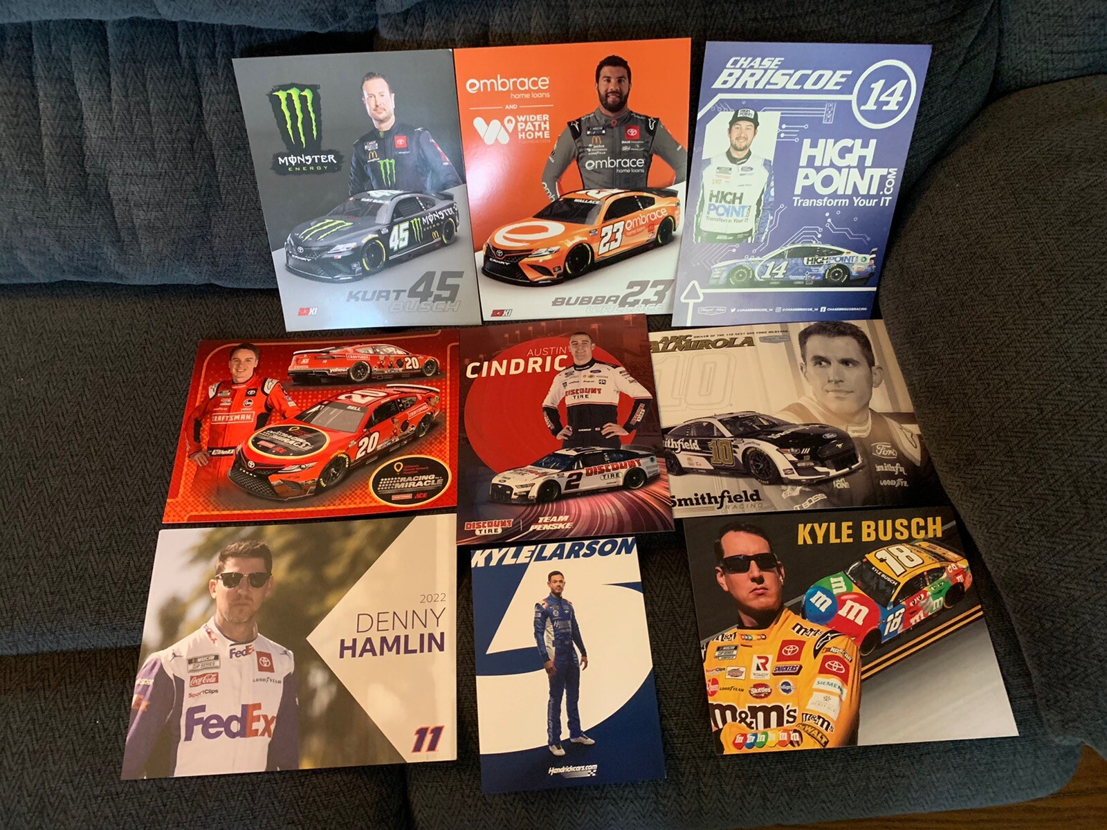 24 Different 2022 NASCAR Cup Promo/Hero Card Lot Kyle Busch Larson Chase Elliott
