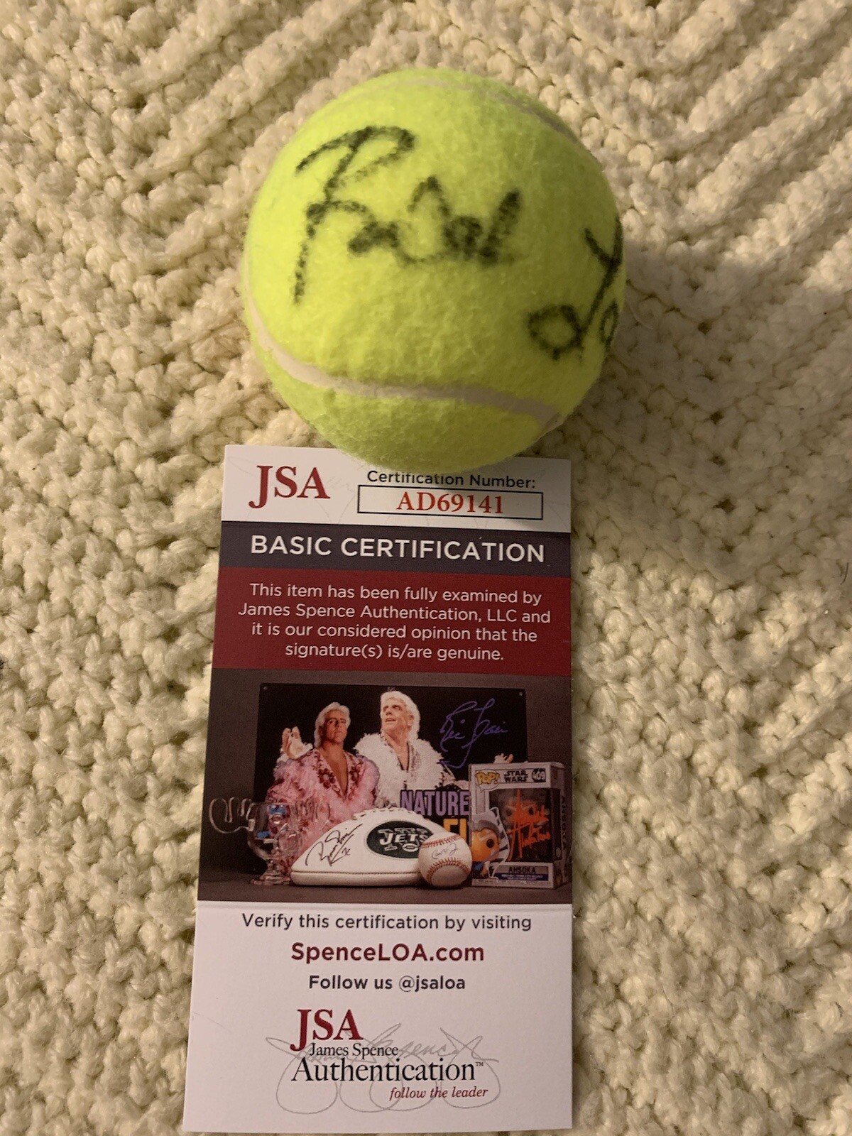 Rod Laver Signed Tennis Ball Autographed JSA Authentication COA
