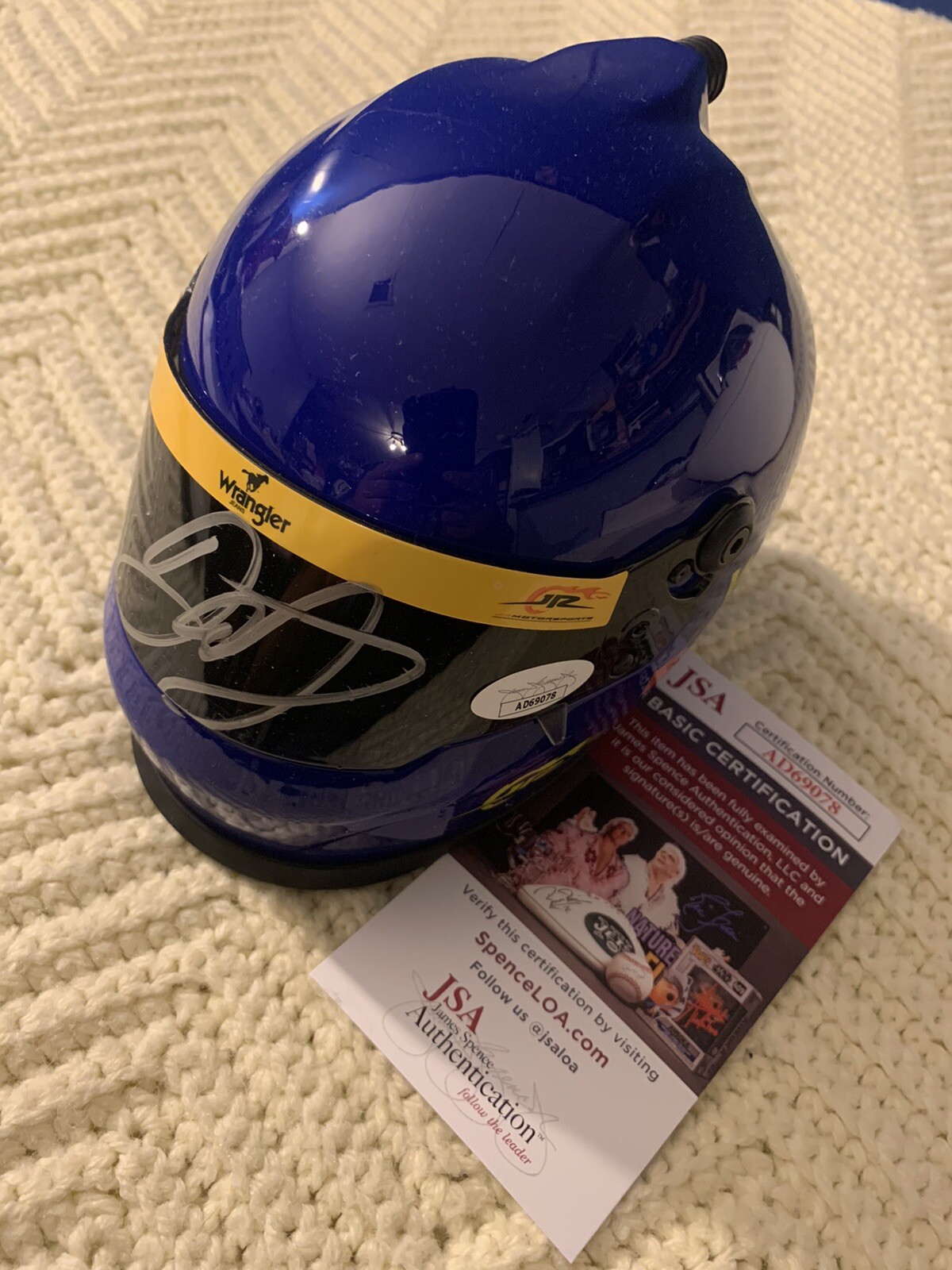 Dale Earnhardt Jr Nascar Signed Mini Helmet Auto 1/2 Scale JSA Authenticated COA
