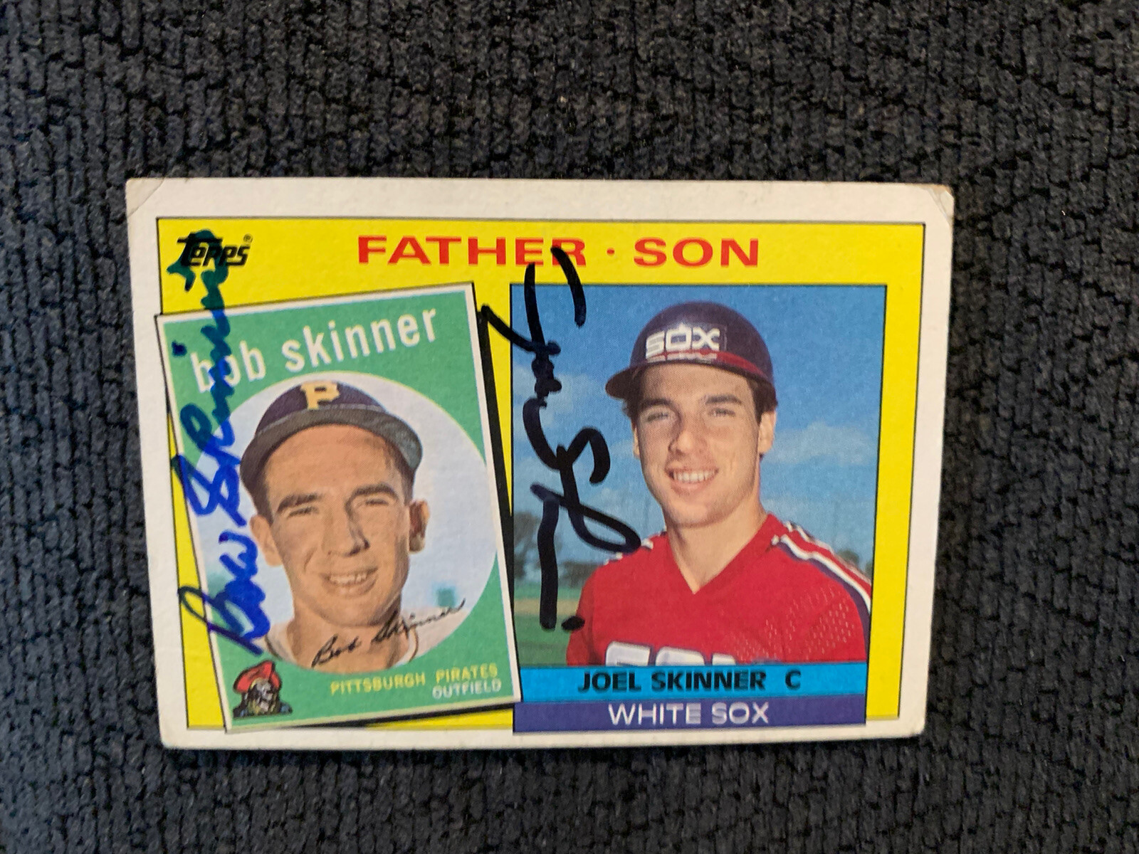 Bob & Joel Skinner Baseball Trading Card Signed 1985 Topps Autographed

