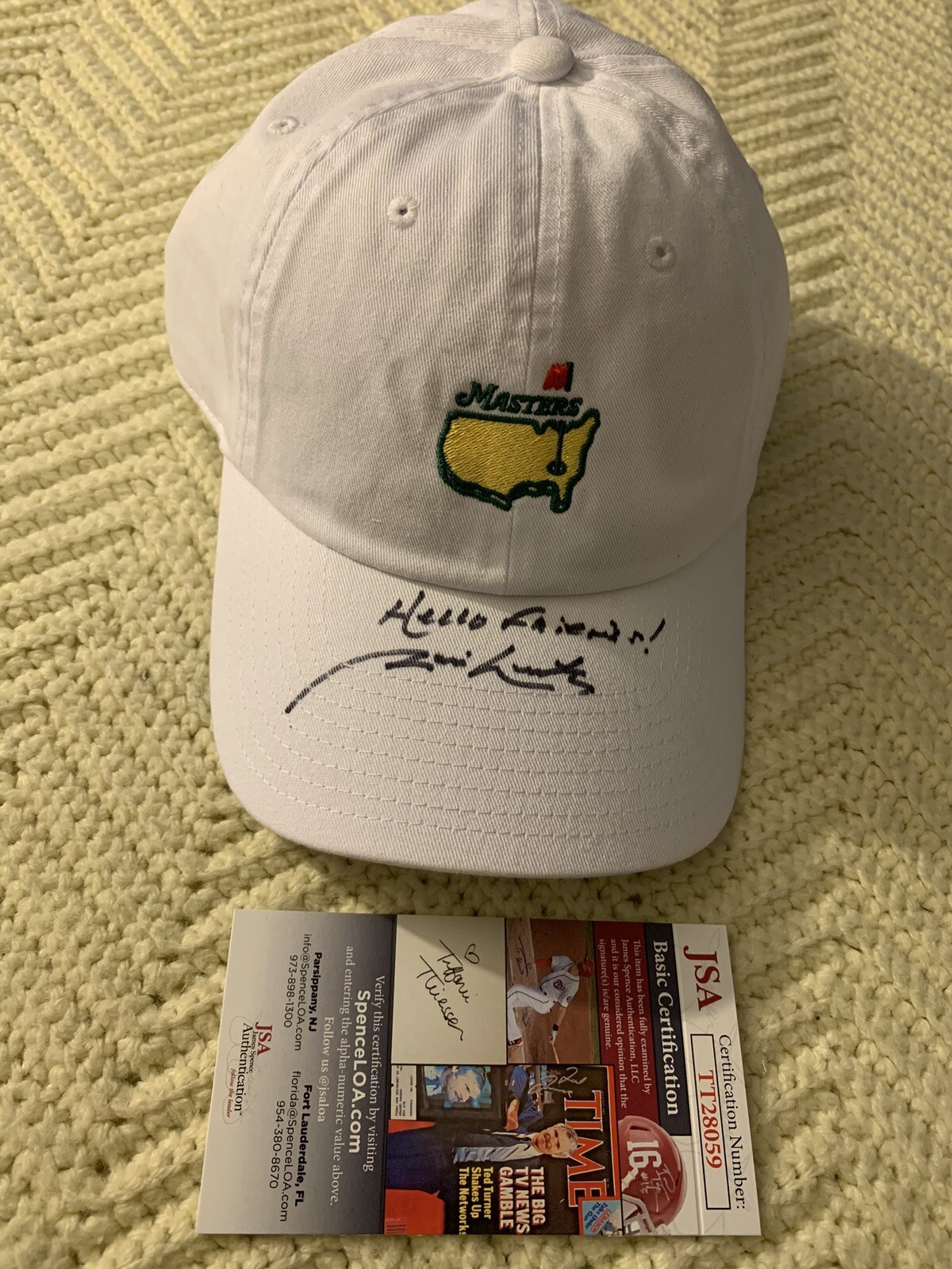 Jim Nantz Signed Masters Golf SnapBack Hat Autographed JSA Authentication COA
