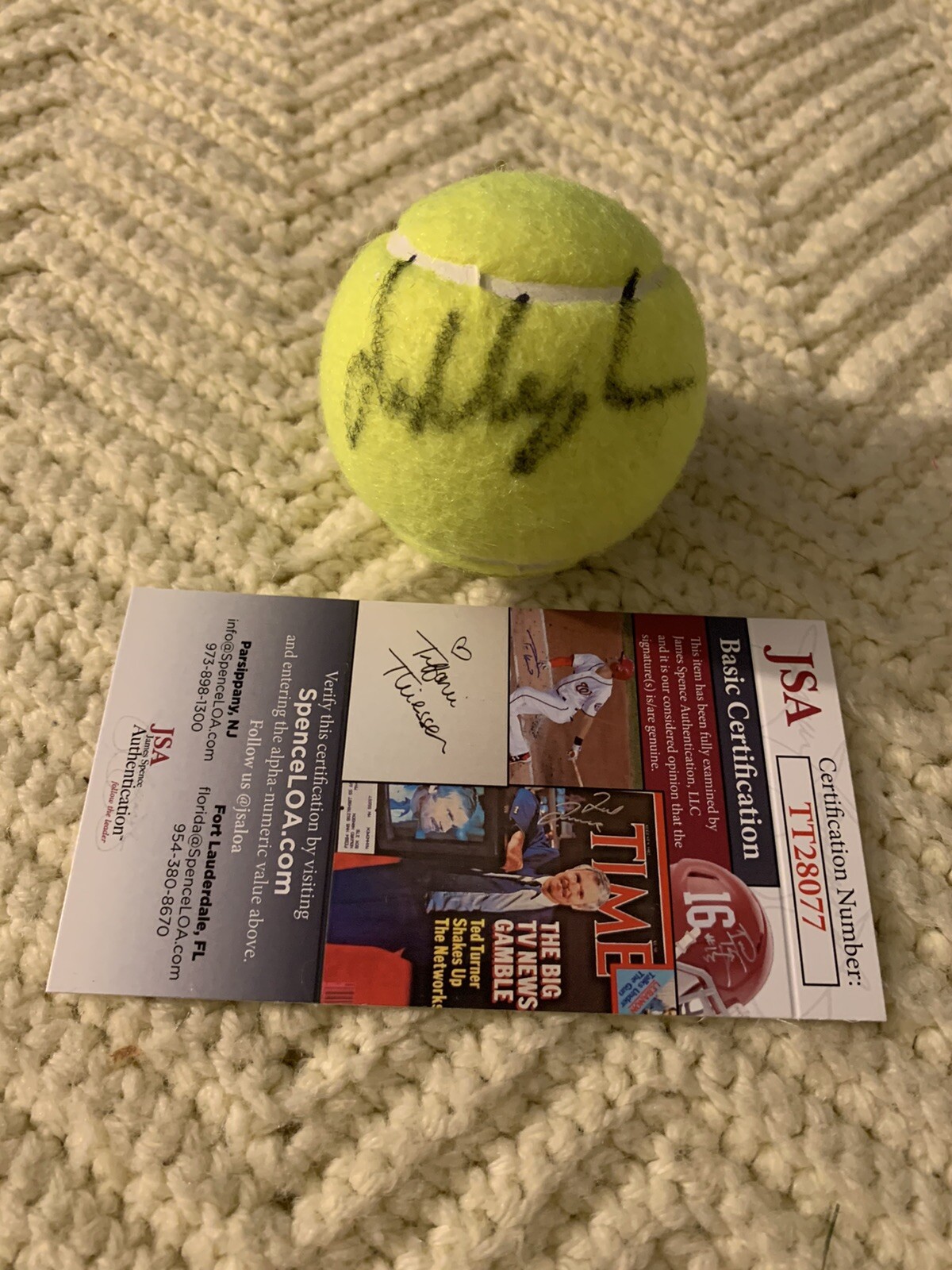 Daniil Medvedev Signed Tennis Ball Autographed JSA Authentication COA
