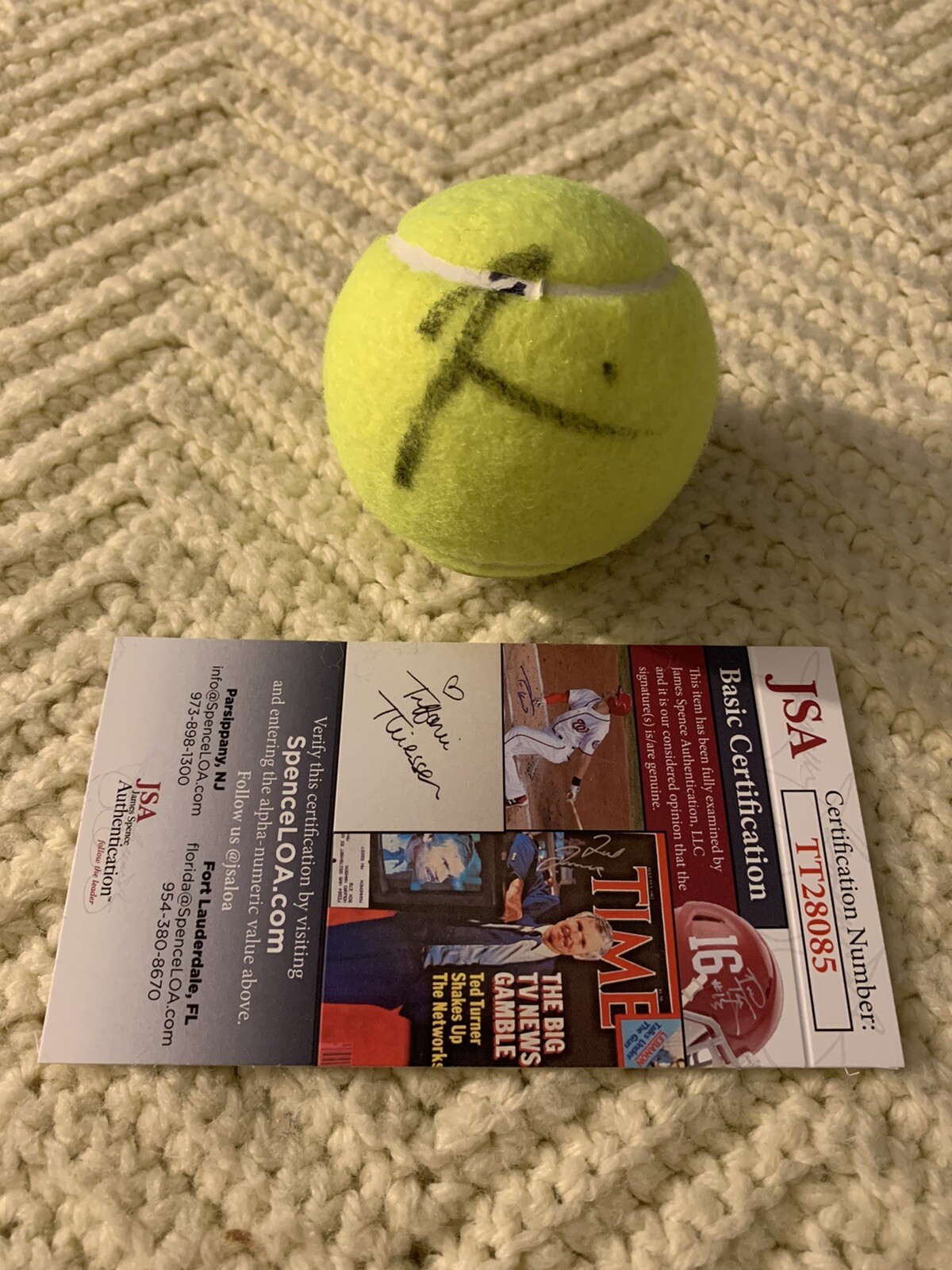 Naomi Osaka Signed Tennis Ball Autographed JSA Authentication COA

