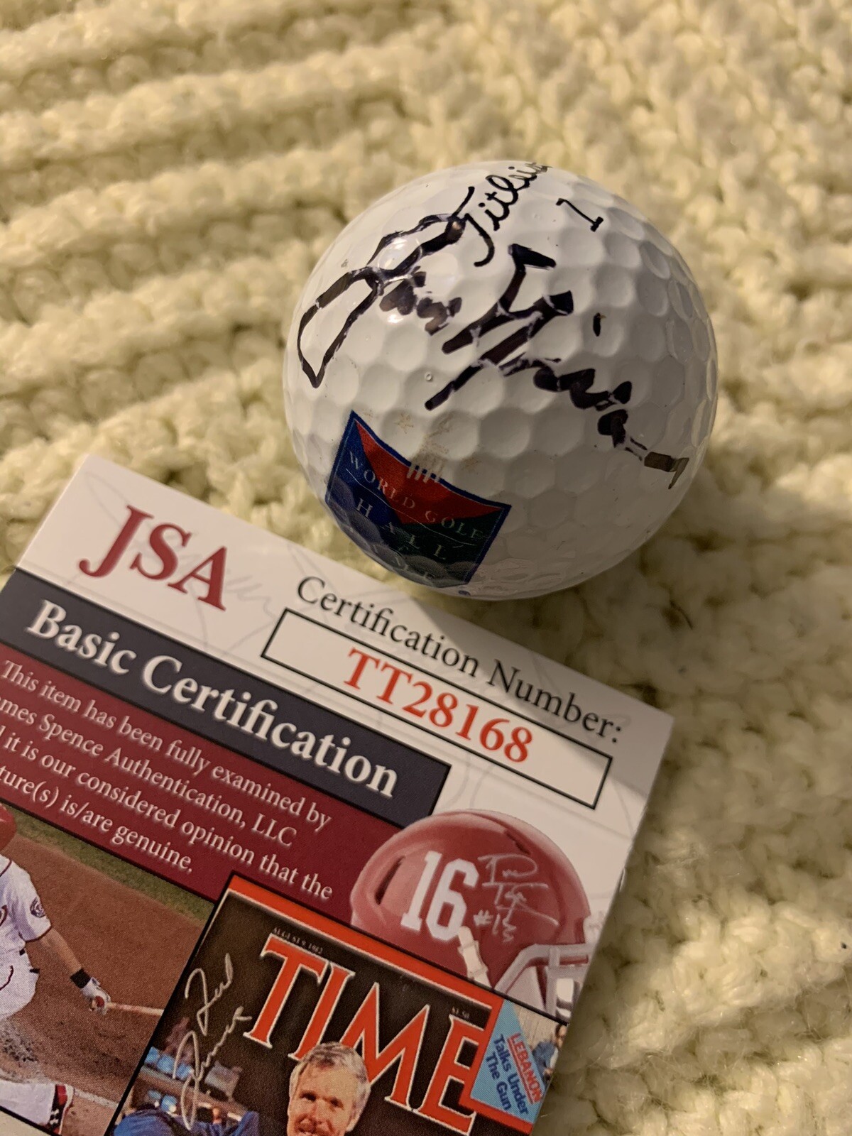 Jack Nicklaus Signed World Golf Hall Of Fame Ball Pga Tour JSA Authenticated COA
