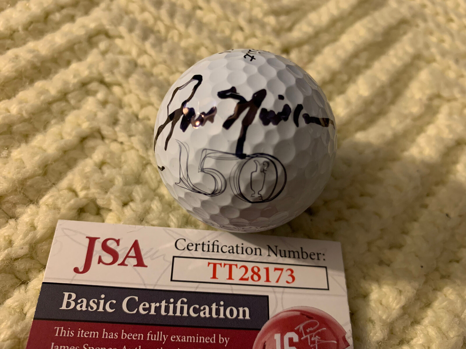 Jack Nicklaus Signed 2022 British Open Ball Pga Tour JSA Authenticated COA 150th
