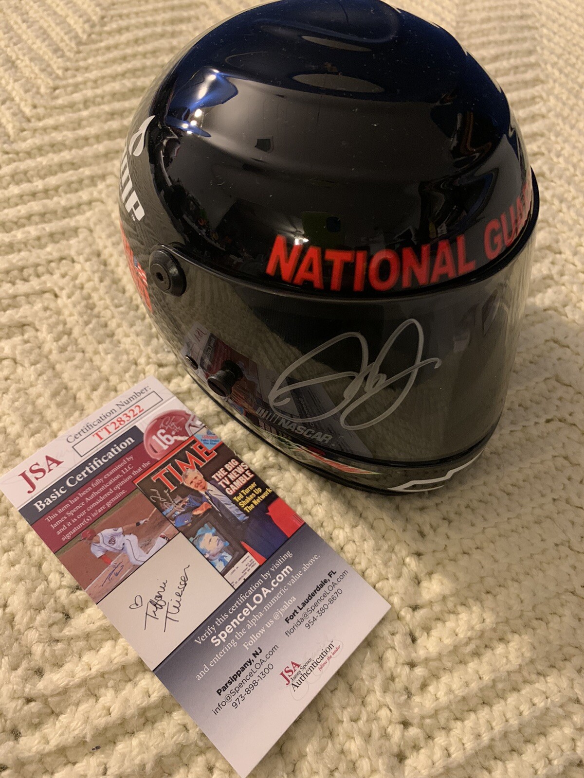 Dale Earnhardt Jr Nascar Signed Mini Helmet Auto 1/2 Scale JSA Authenticated COA
