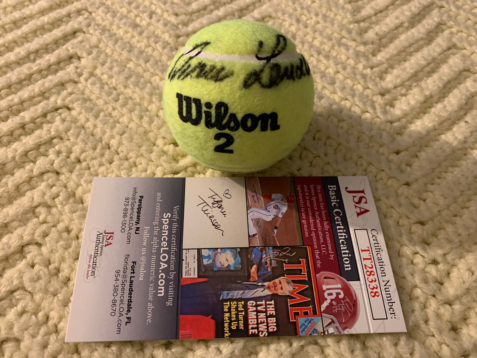 Legend Ivan Lendl Signed Tennis Ball JSA Authentication COA Autographed
