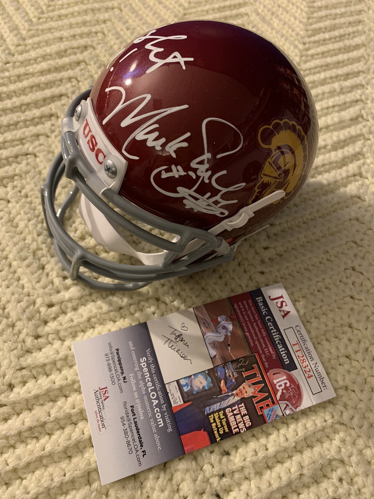 Mark Sanchez USC Trojans Signed Mini Helmet Autographed JSA Authenticated COA
