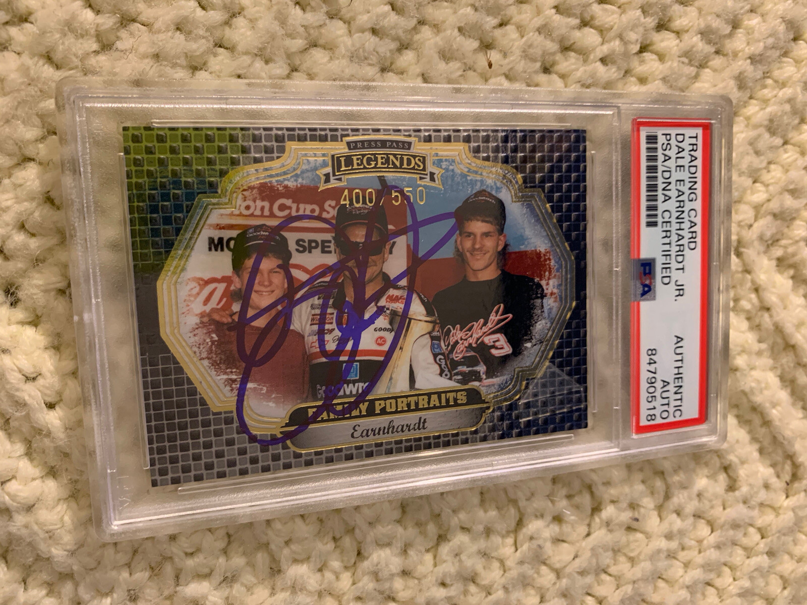 Dale Earnhardt Jr Signed 2009 Press Pass Legends Card #F13 PSA /DNA Slab COA
