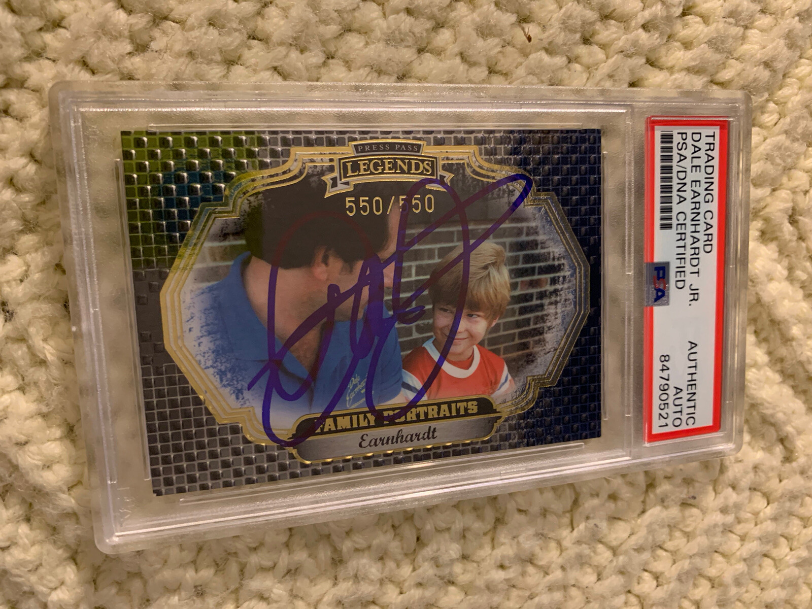 Dale Earnhardt Jr Signed 2009 Press Pass Legends Card #F10 PSA /DNA Slab COA
