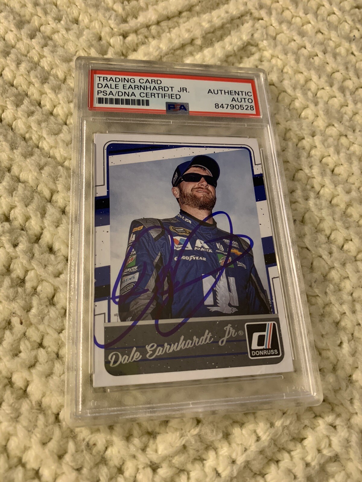 Dale Earnhardt Jr Signed 2017 Donruss Card #37 PSA /DNA Slab COA Autographed
