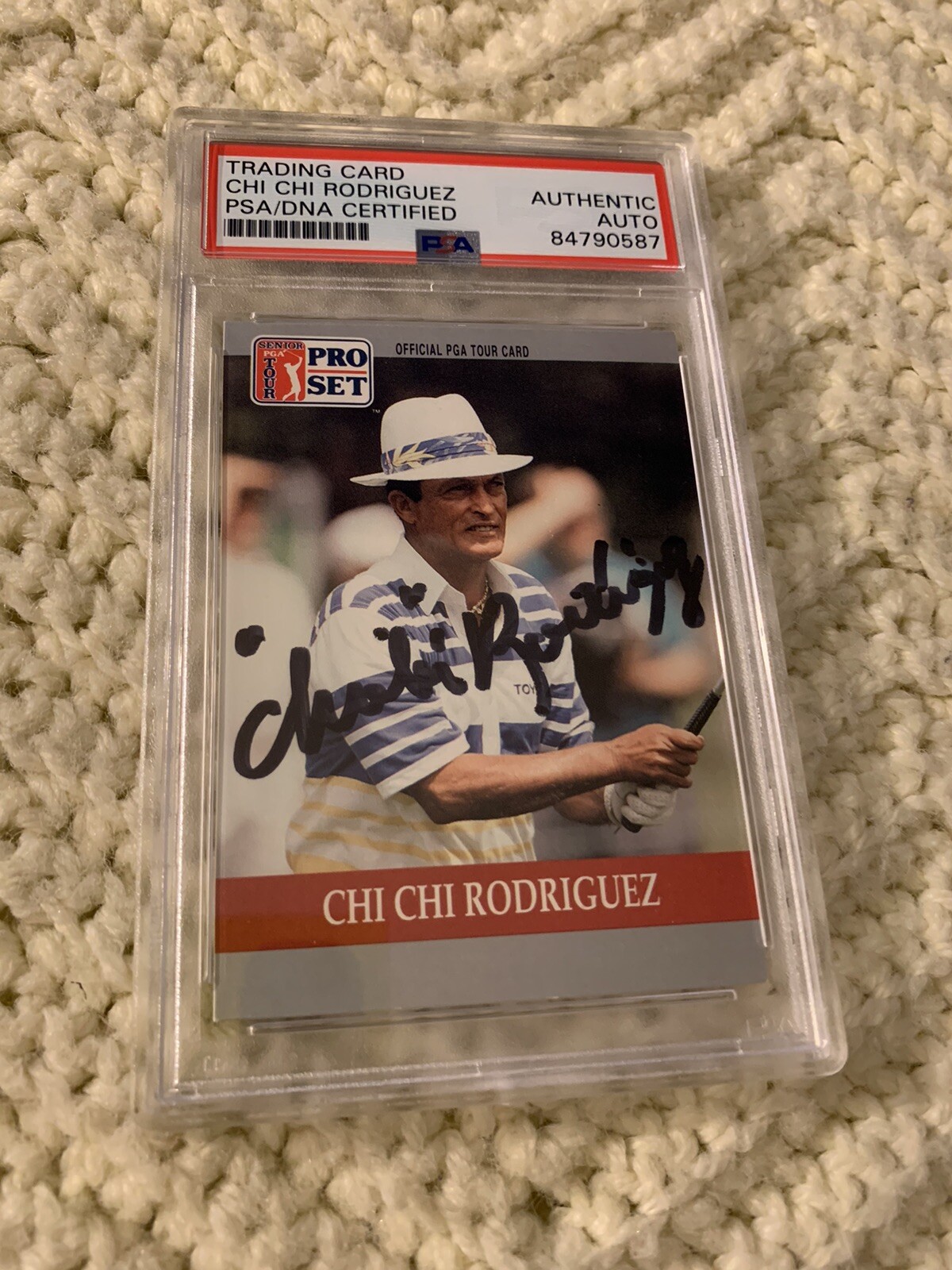 Chi Chi Rodriguez Signed 1990 Pro Set Card #86 PSA /DNA Slab COA RC Rookie
