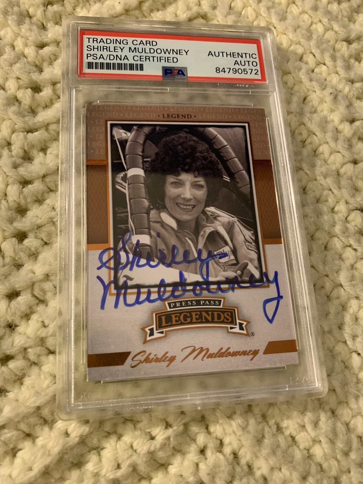 Shirley Muldowney Signed 2013 Press Pass Legends Card #24 PSA /DNA Slab COA
