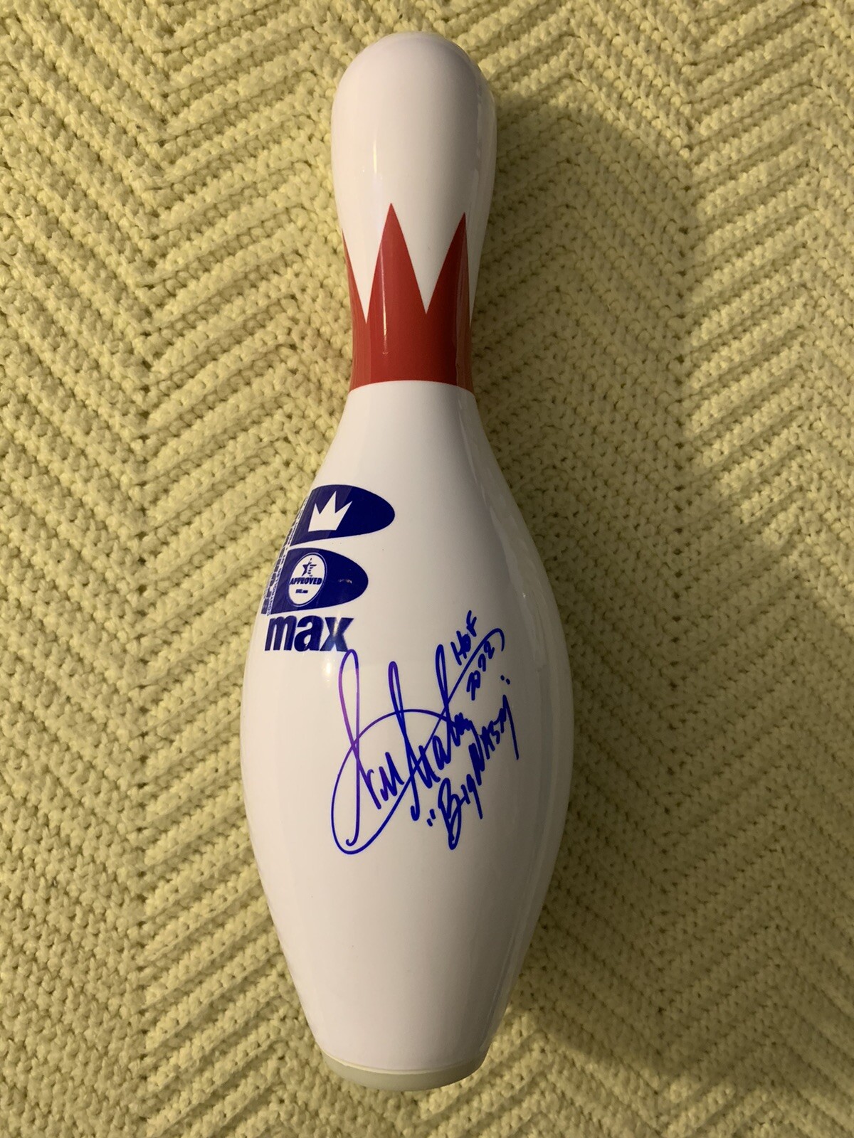 Wes Mallott Brunswick PBA Signed Unused Bowling Pin Autographed Unique New
