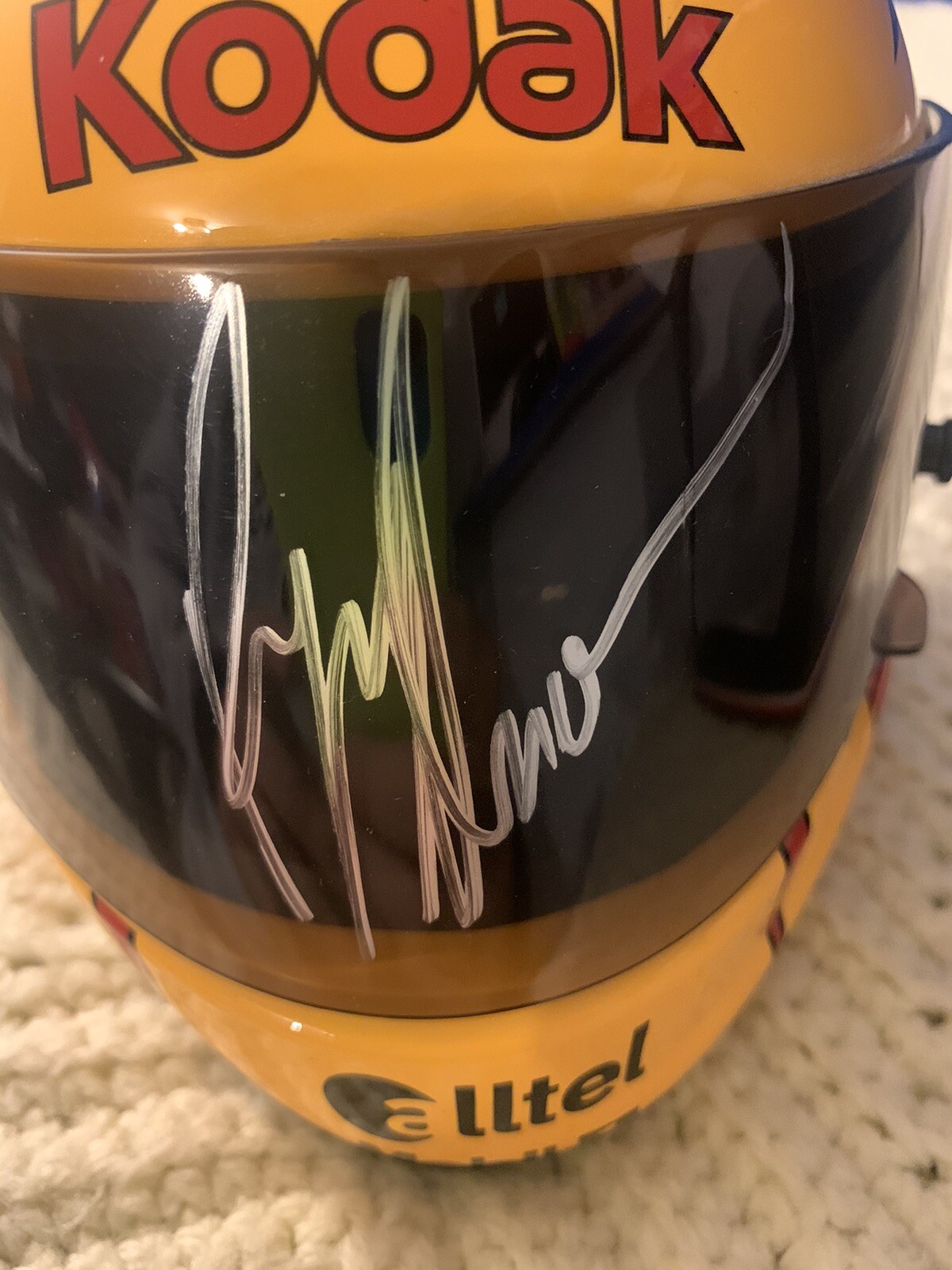 Ryan Newman Nascar Signed Mini Helmet Auto 1/2 Scale Kodak
