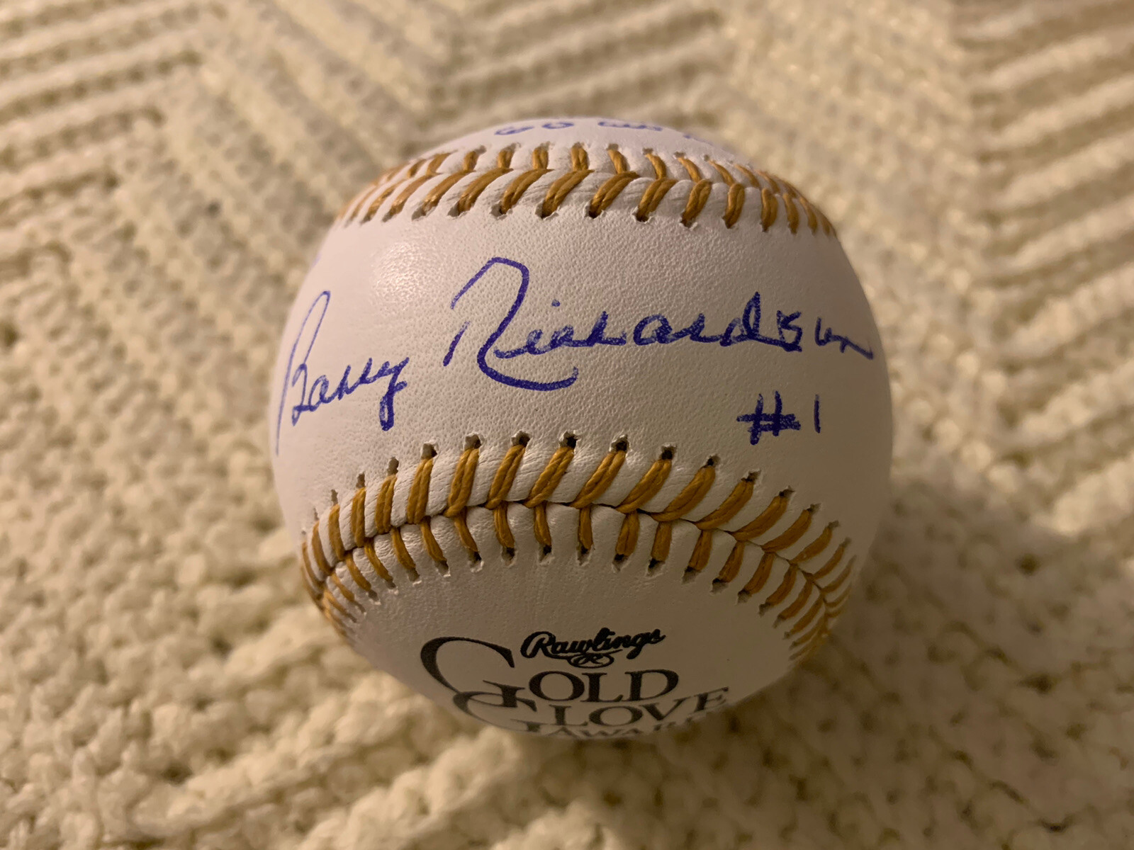 Bobby Richardson Signed Gold Glove Baseball Official Authentic Rawlings ROMLB
