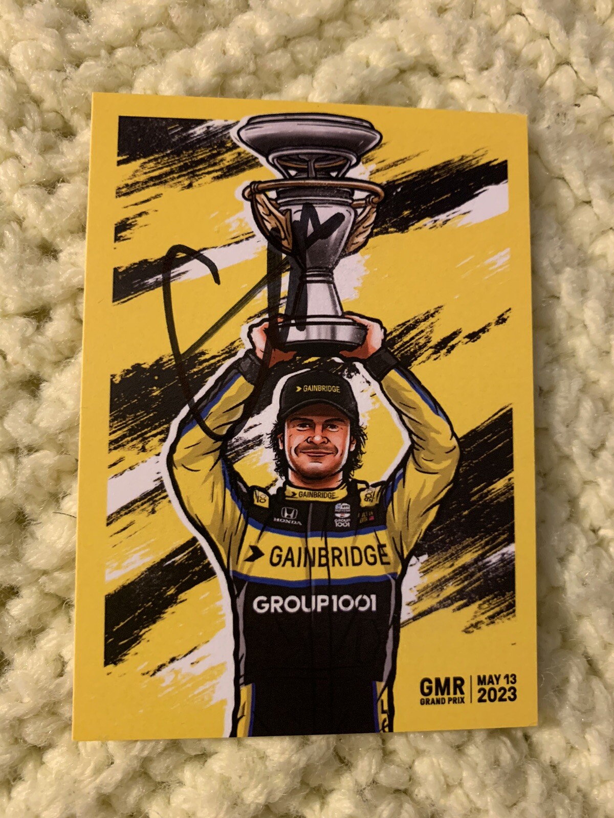 Colton Herta Signed Indianapolis Grand Prix Trading Card Indy Car 2023 500 rare
