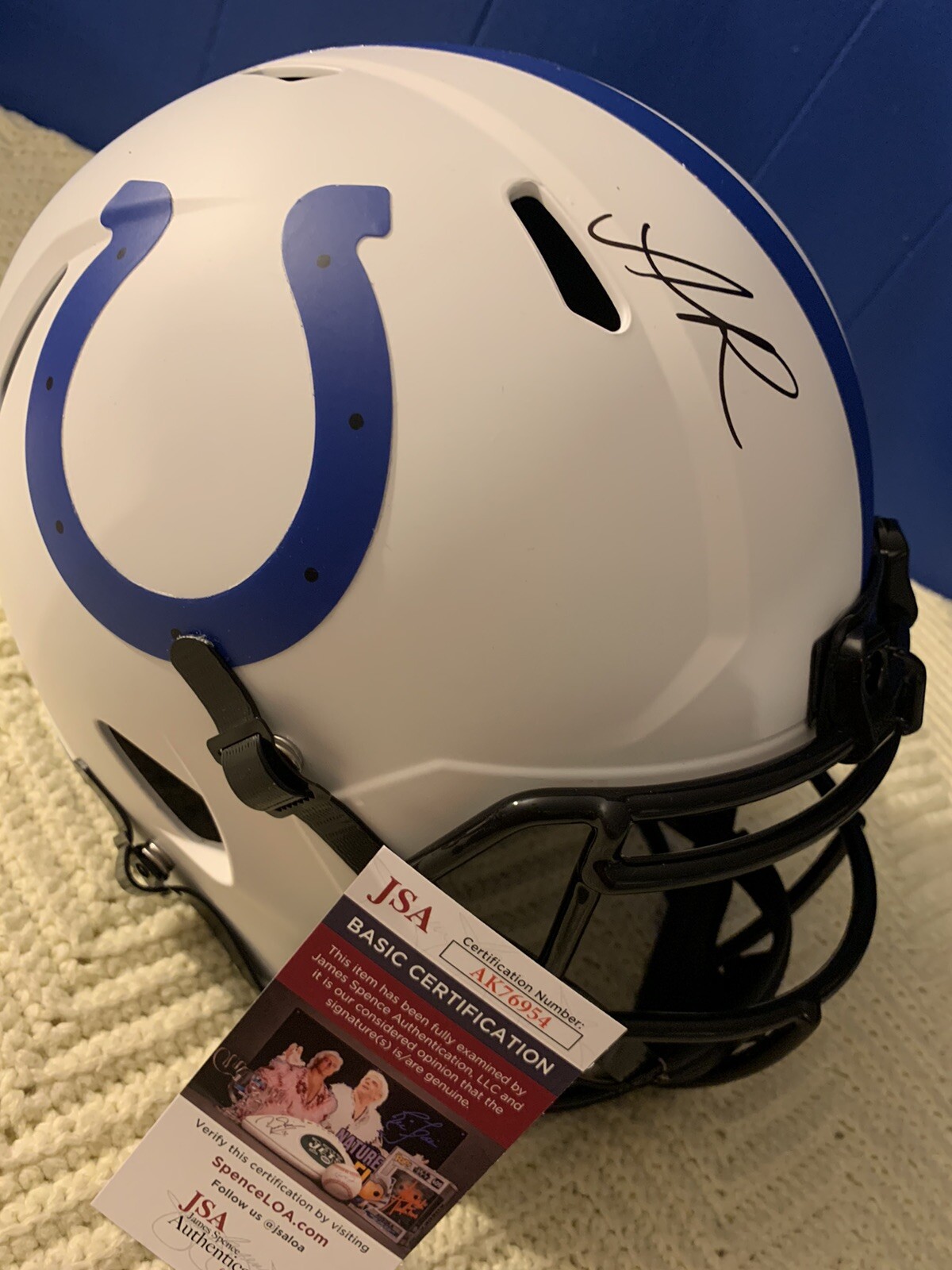 Anthony Richardson Signed Full Size Helmet Colts F/S JSA Authentication COA
