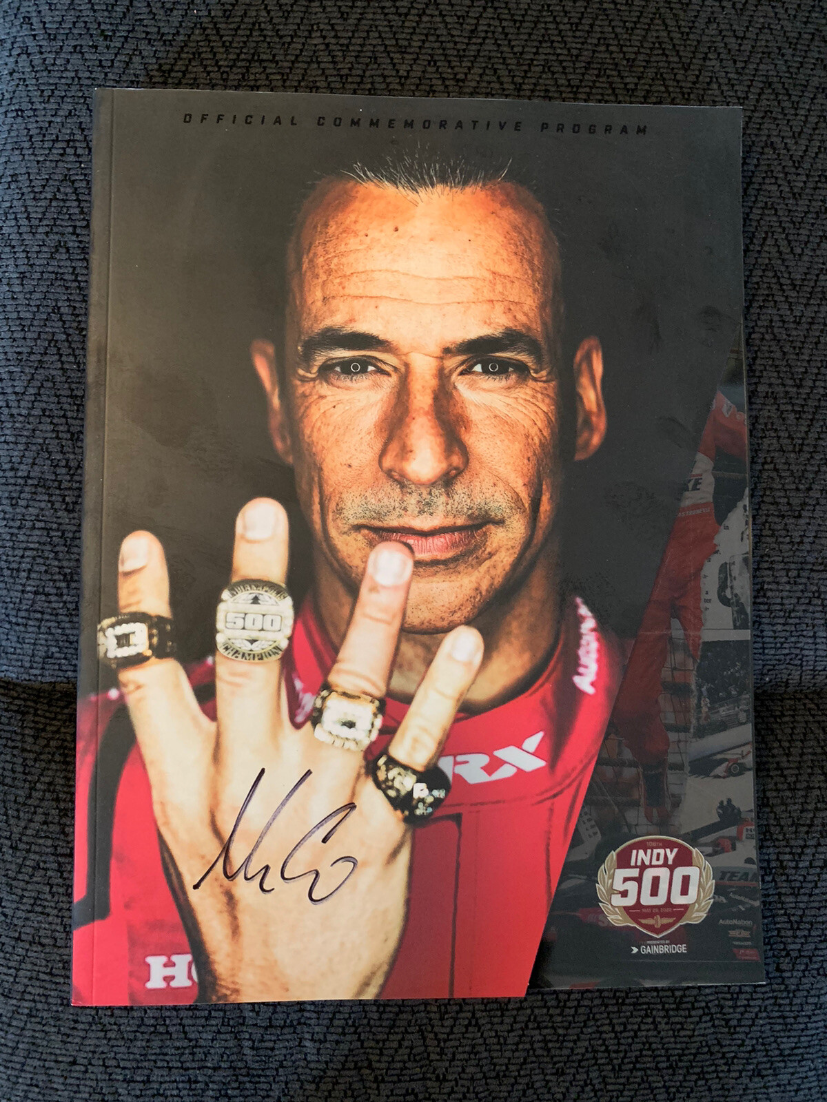 2022 Indianapolis 500 Program Signed Winner Marcus Ericsson Autographed Indy Car
