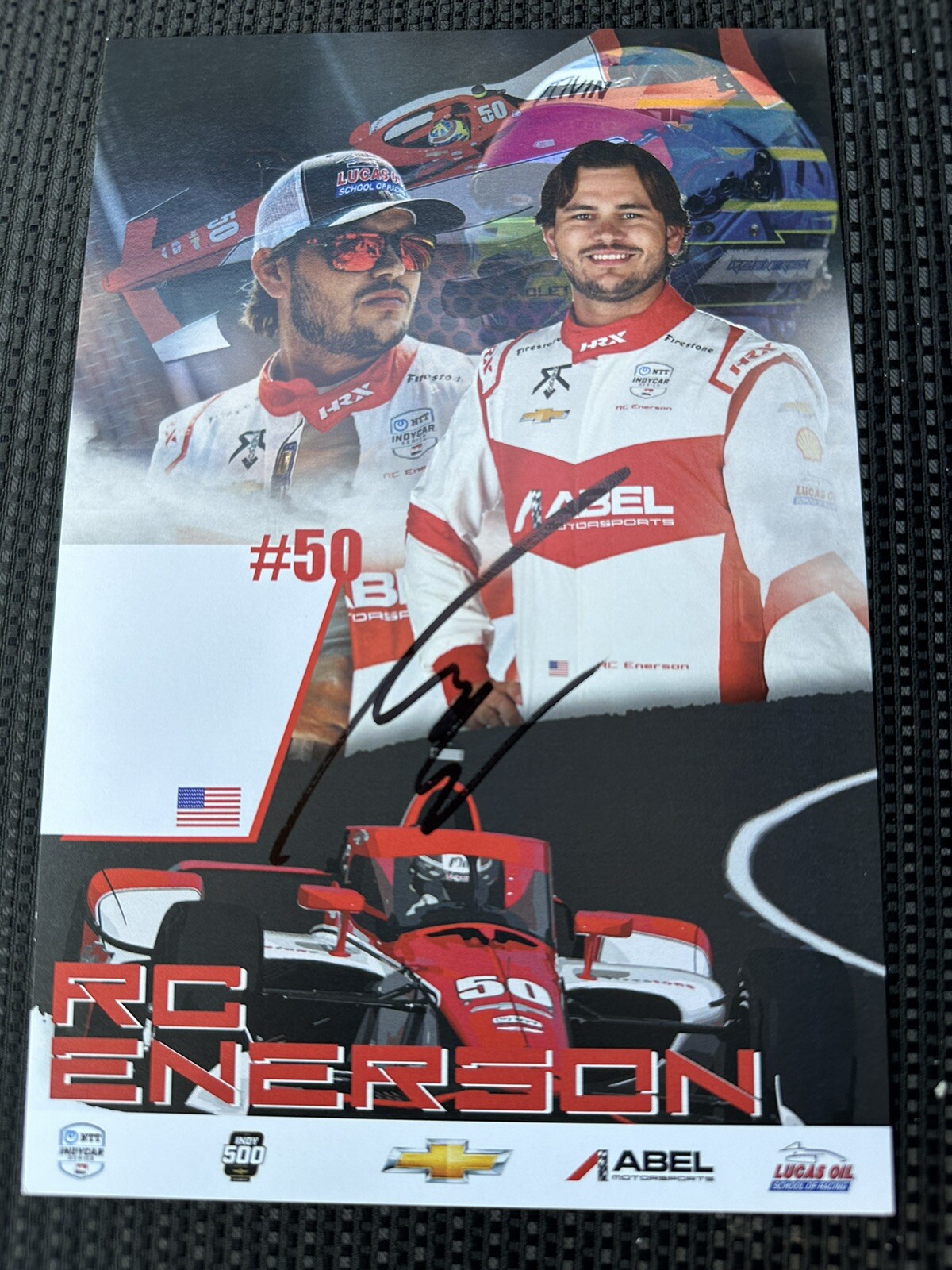 RC Enerson Indianapolis Indy 500 Signed Car Promo Card Autographed 2023
