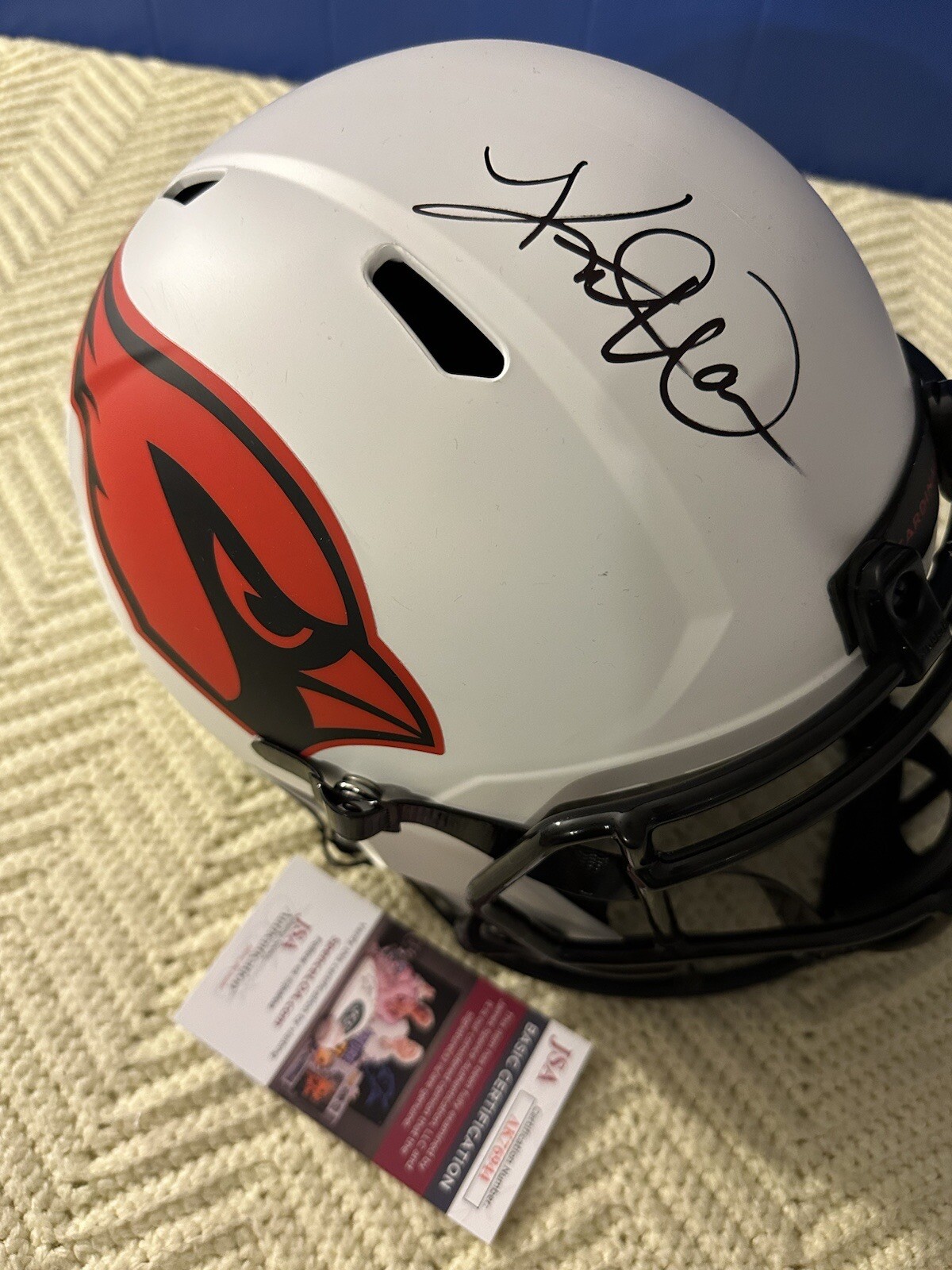 Kurt Warner Signed Full Size Helmet F/S JSA Authentication COA Az Cardinals

