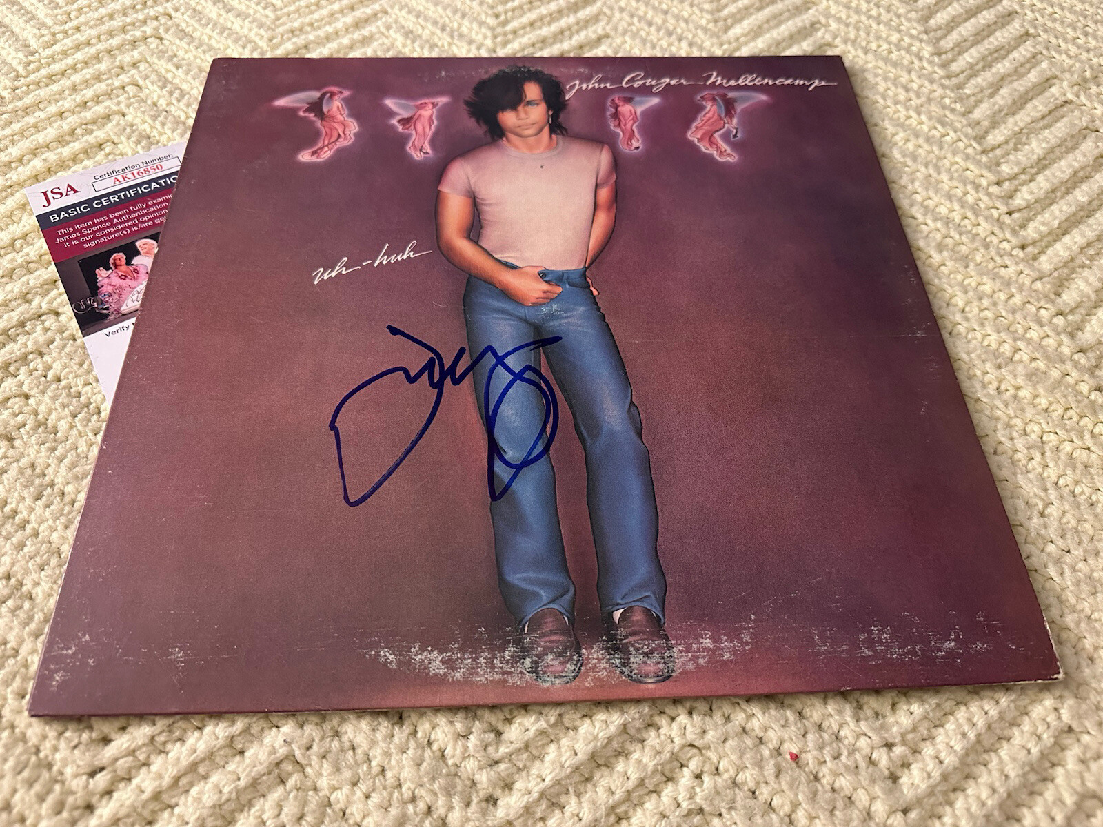 John Mellencamp SIGNED Uh-Huh & Vinyl Record ALBUM JSA Authenticated COA
