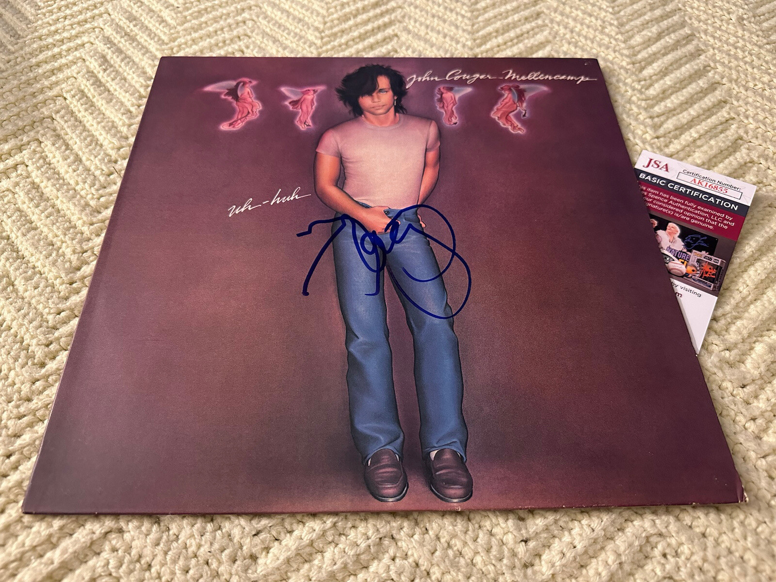 John Mellencamp SIGNED Uh-Huh & Vinyl Record ALBUM JSA Authenticated COA
