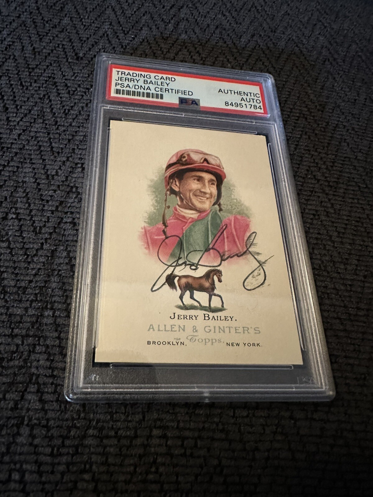 Jerry Bailey Signed 2006 Topps Allen & Ginter SP #375 Card PSA /DNA Slab COA
