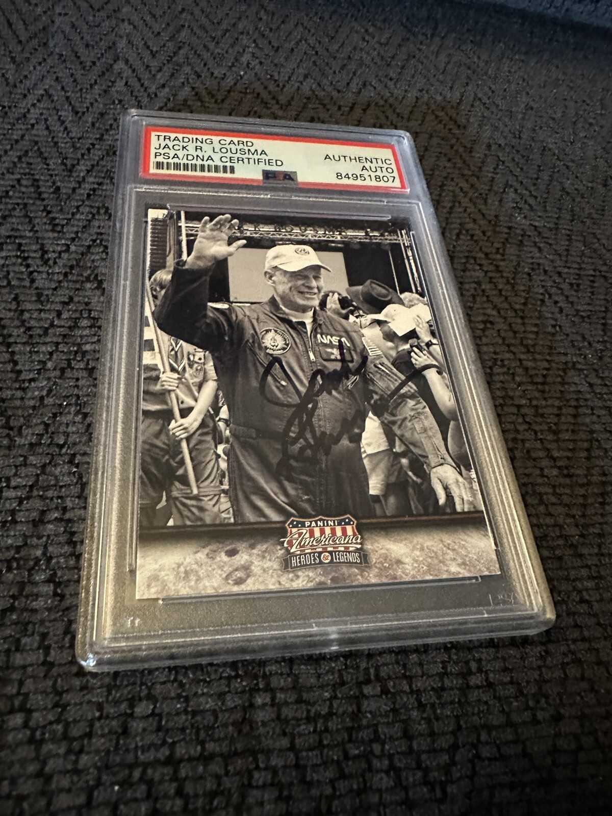Jack Lousma Signed 2012 Panini Americana #100 Card PSA /DNA Slab COA
