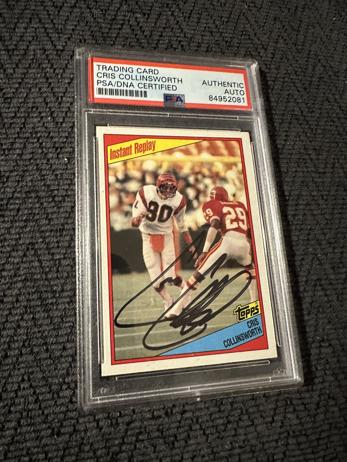 New ListingCris Collinsworth Signed 1984 Topps #38 Card PSA /DNA Slab COA
