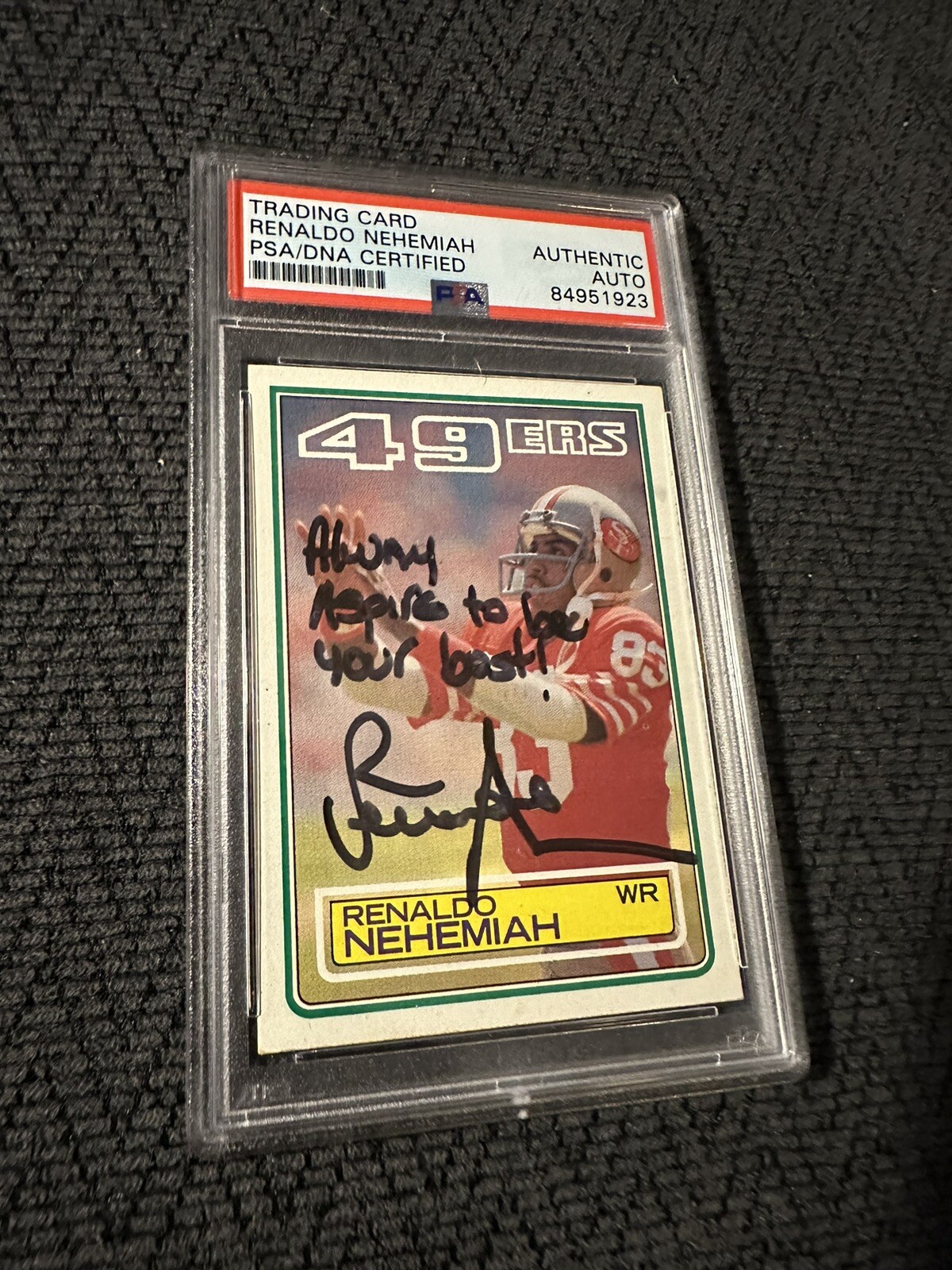 New ListingRenaldo Nehemiah Signed 1983 Topps #171 Card PSA /DNA Slab COA Rookie RC
