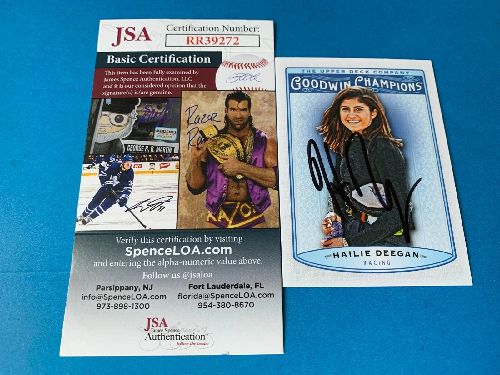 Hailie Deegan Sexy NASCAR 2019 UD Rookie Card Signed Auto JSA COA
