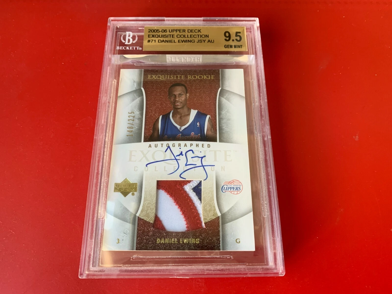 Daniel Ewing 2005-06 UD Exquisite Collection Jersey Auto ROOKIE BGS 9.5 GEM MINT
